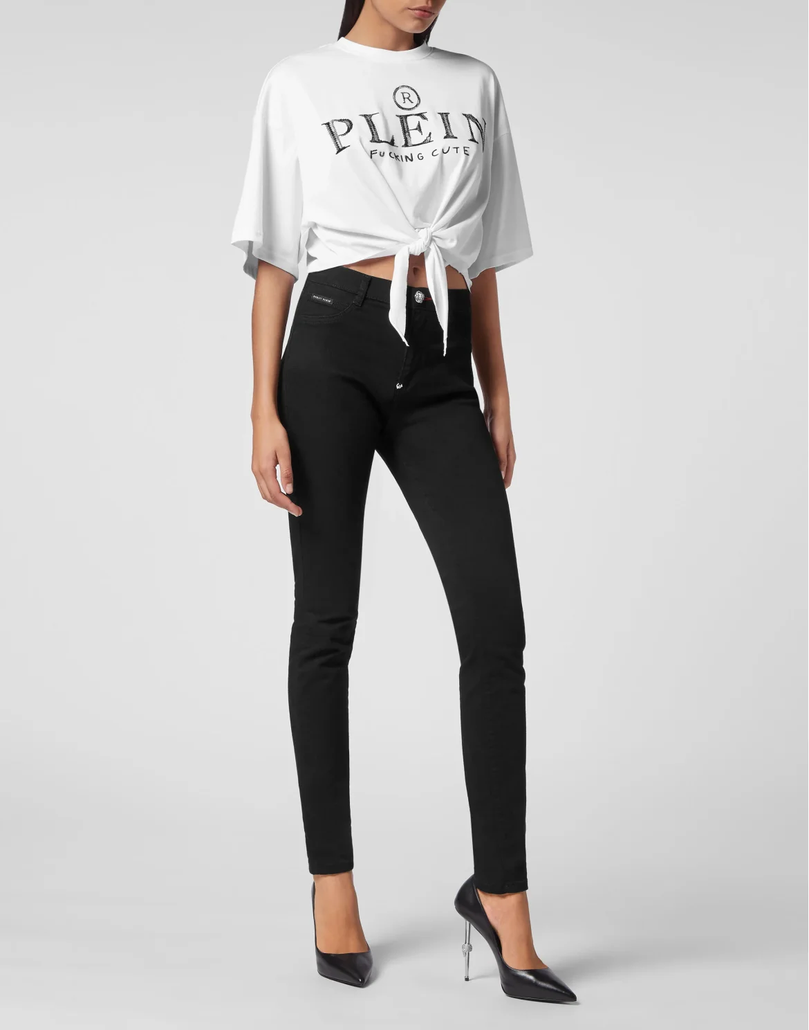 Street Crop Top SS with Crystals, цвет: Белый