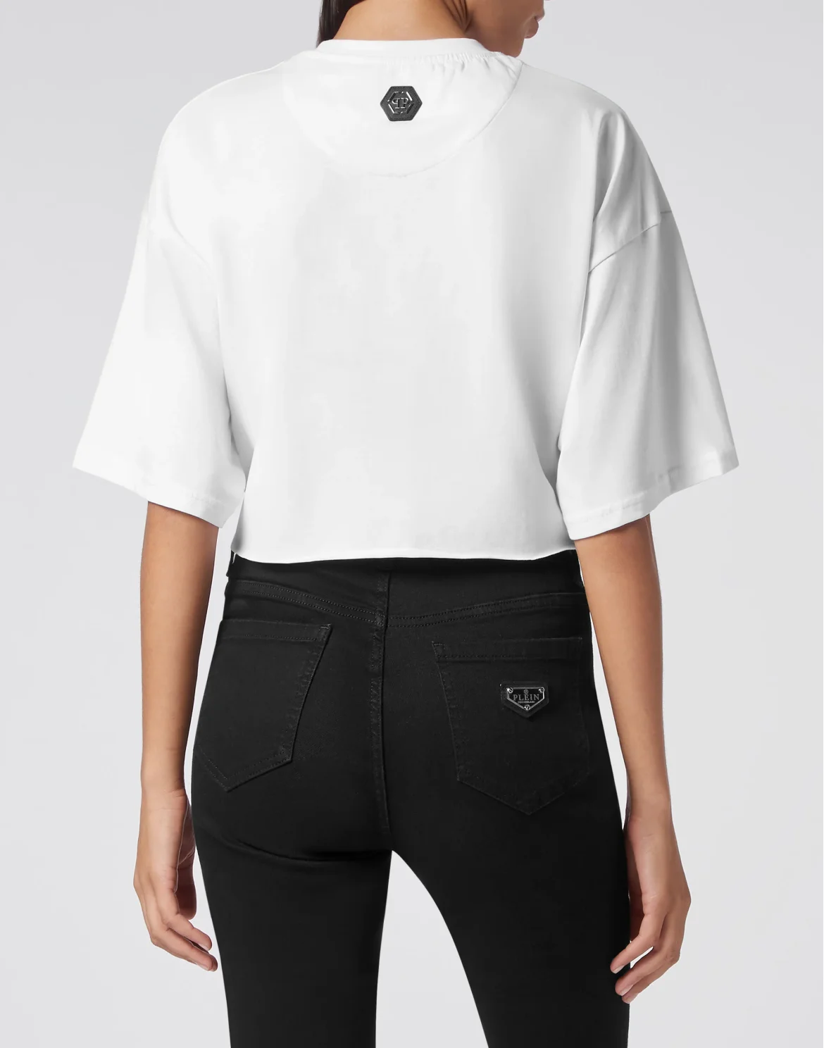 Street Crop Top SS with Crystals, цвет: Белый