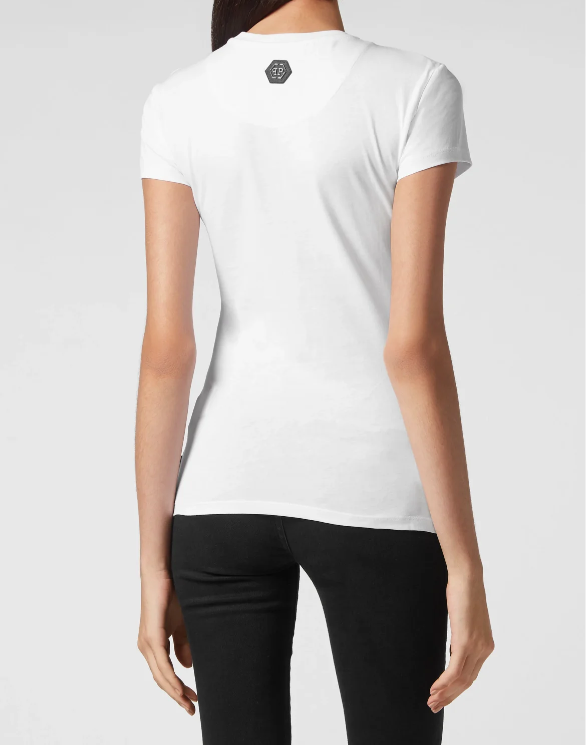 T-shirt Sexy Pure Fit Skull with Crystals, цвет: Белый