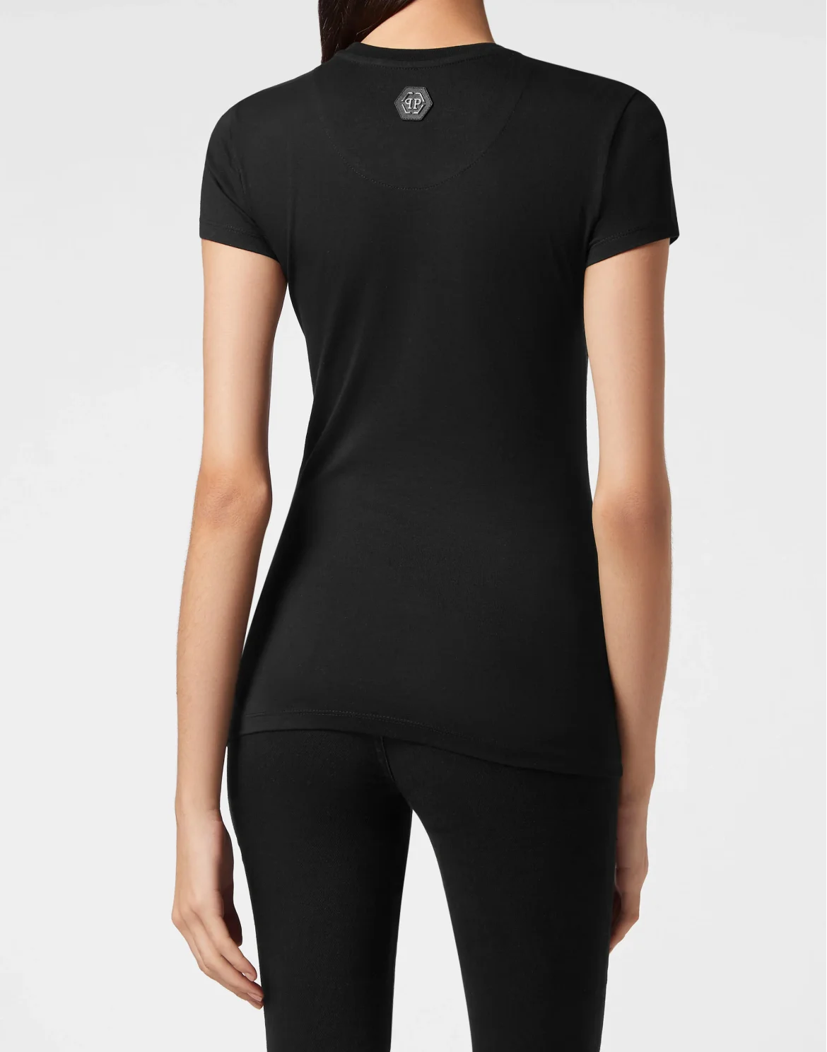 T-shirt Sexy Pure Fit Skull with Crystals, цвет: Черный