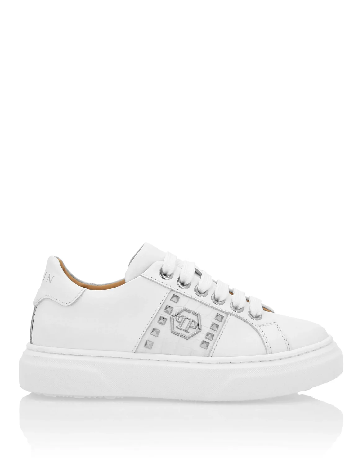 LEATHER LO-TOP SNEAKERS THE PLEIN ORIGINAL, цвет: Белый