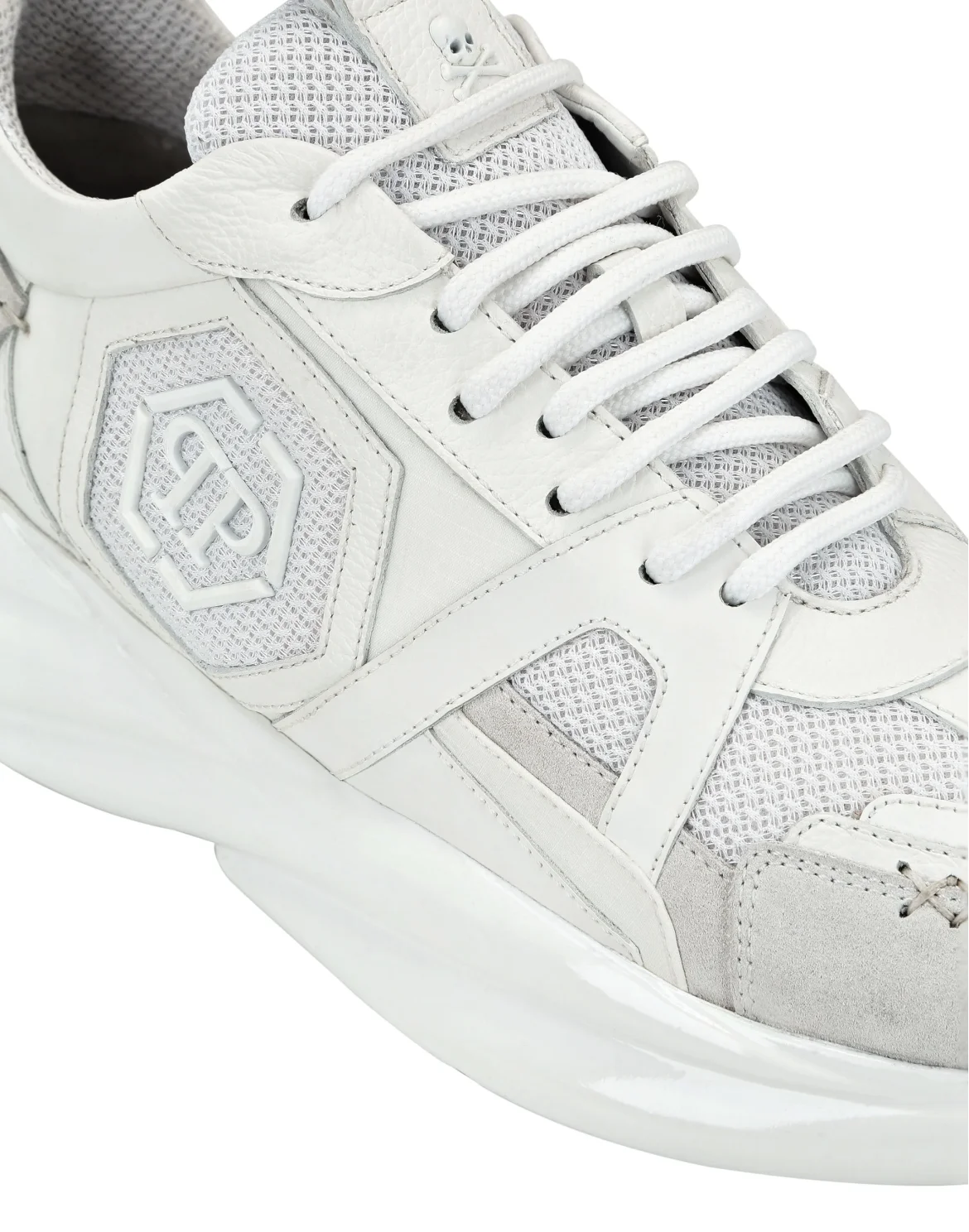 Runner mix materials Hexagon, цвет: Белый