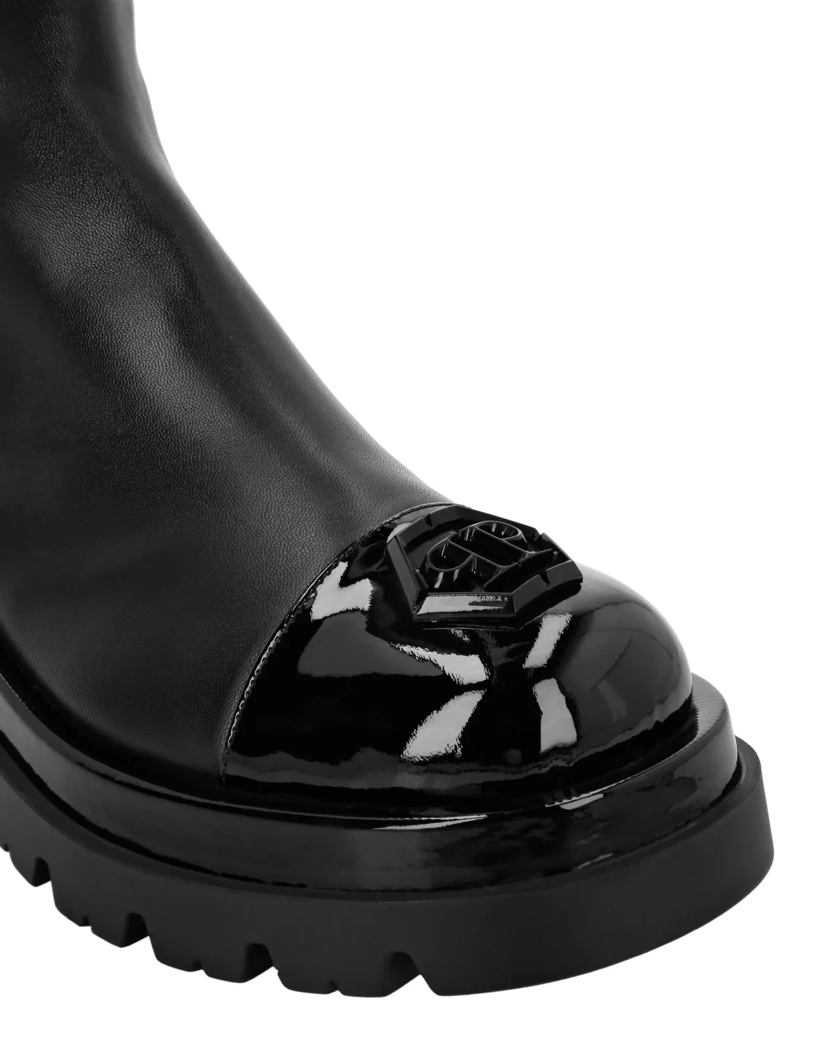 Mid Flat Boots Hexagon, цвет: Черный