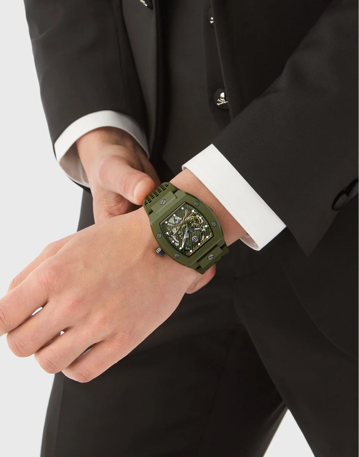 THE $KELETON ECOCERAMIC  WATCH, цвет: Зеленый