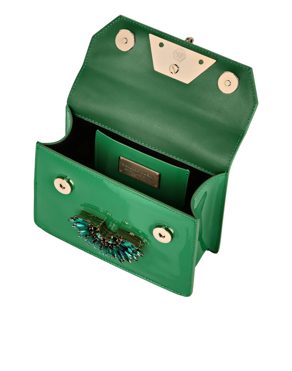 Small Handle Bag Superheroine BROOCHES, цвет: Зеленый