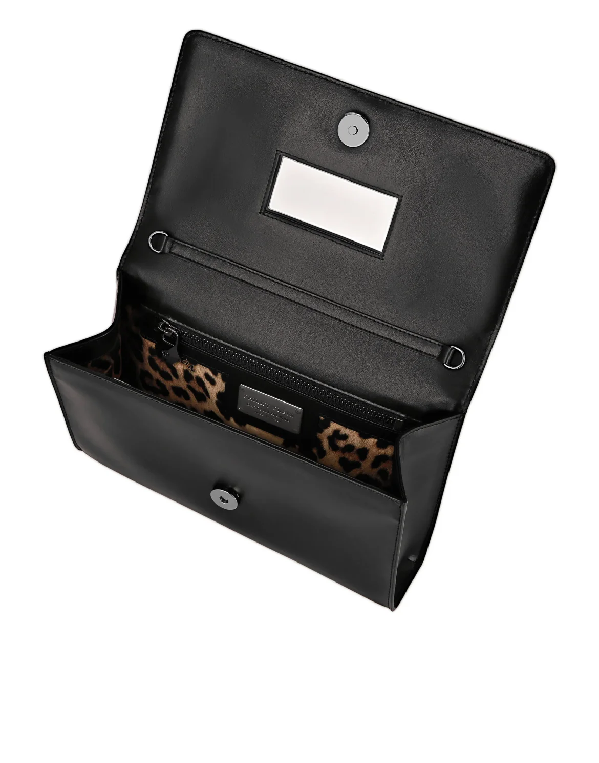 Leather Clutch Flowers, цвет: Черный