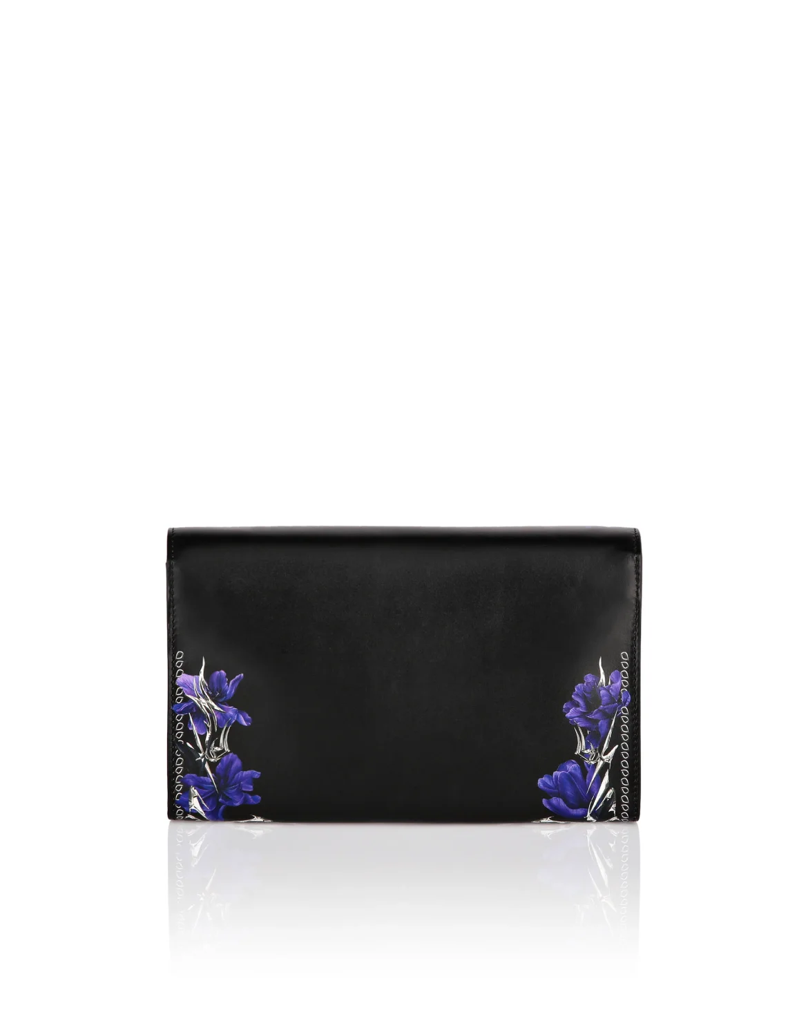 Leather Clutch Flowers, цвет: Черный