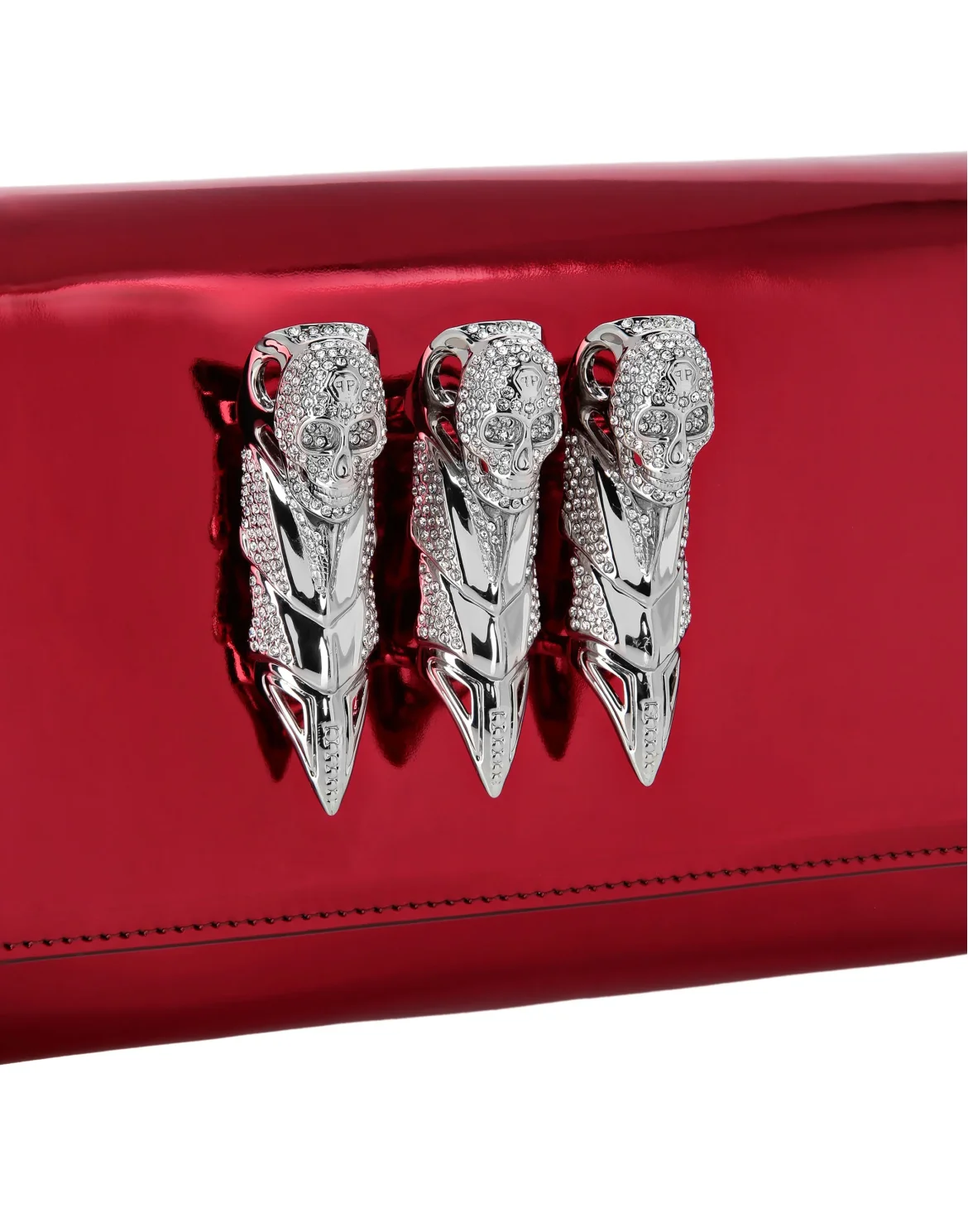 Mirror Leather Clutch, цвет: Красный