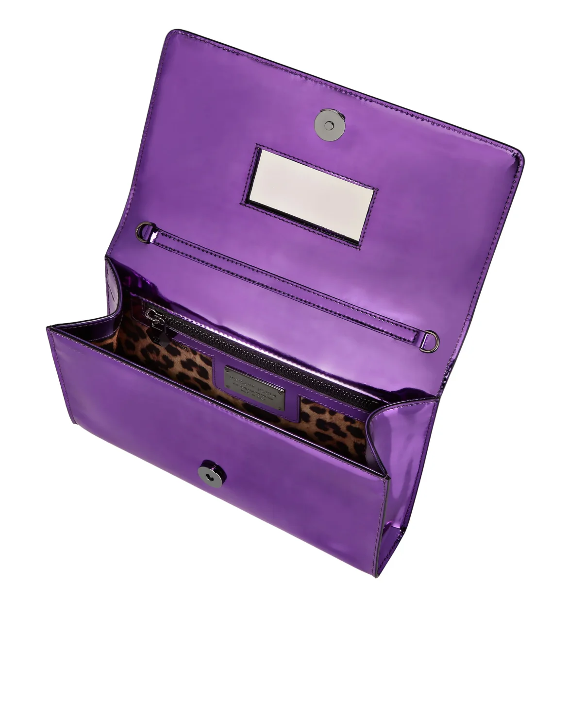 Mirror Leather Clutch, цвет: Фиолетовый