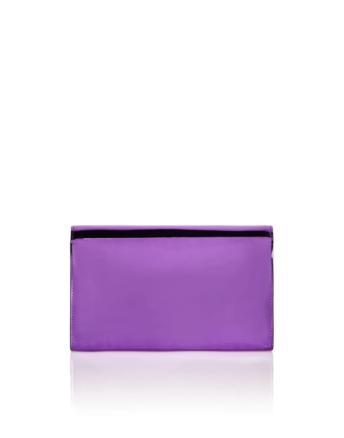 Mirror Leather Clutch, цвет: Фиолетовый