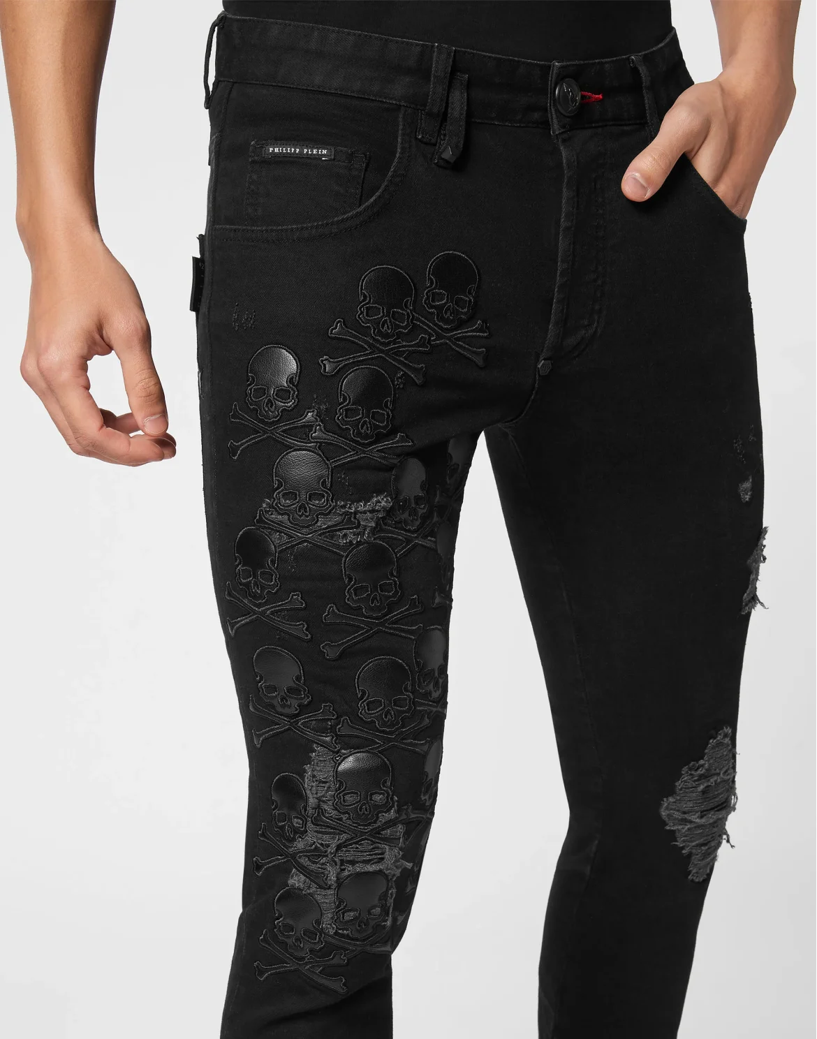 Denim Trousers Skinny Fit Skull&Bones, цвет: Черный