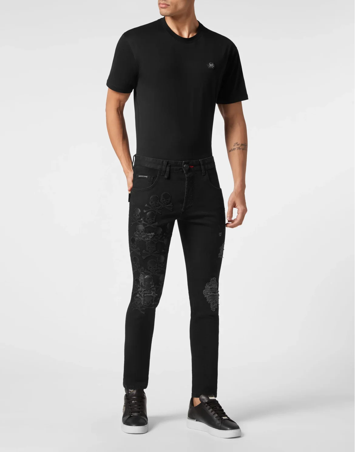 Denim Trousers Skinny Fit Skull&Bones, цвет: Черный