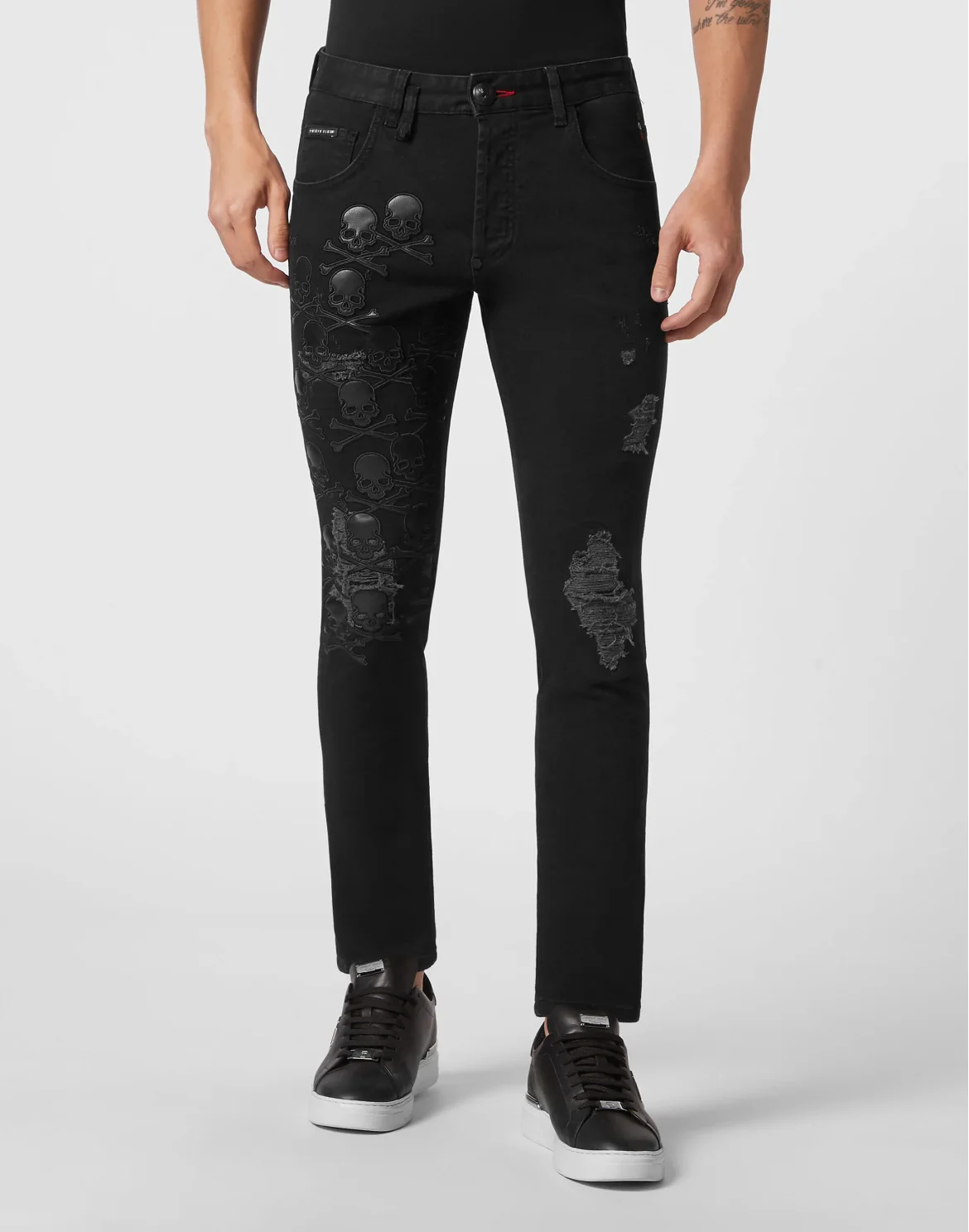 Denim Trousers Skinny Fit Skull&Bones, цвет: Черный