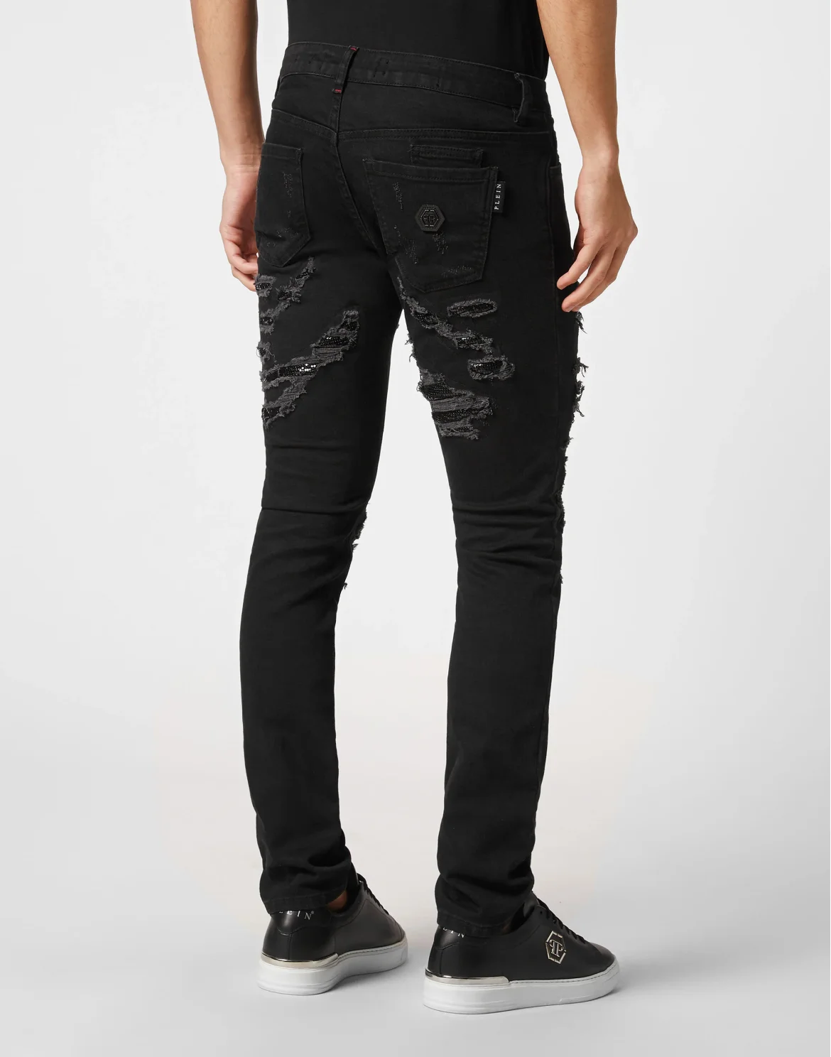 Denim Trousers Slim Fit, цвет: Черный