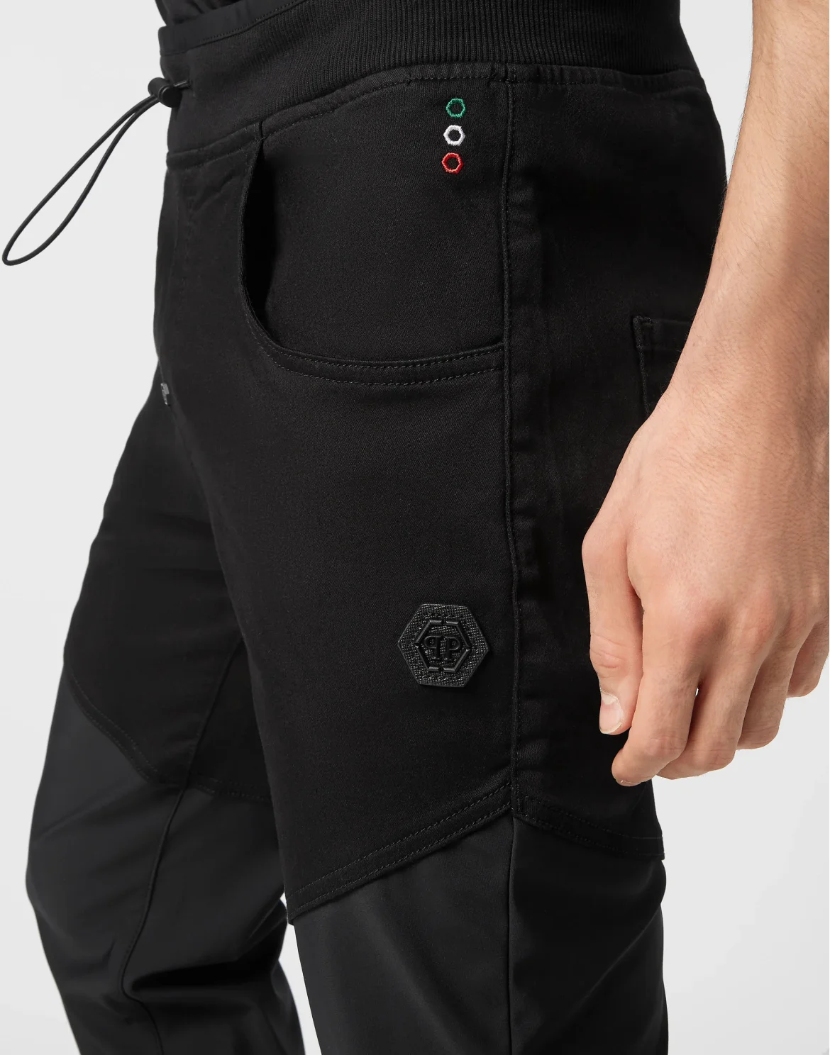 Denim Jogging Trousers Constructed, цвет: Черный