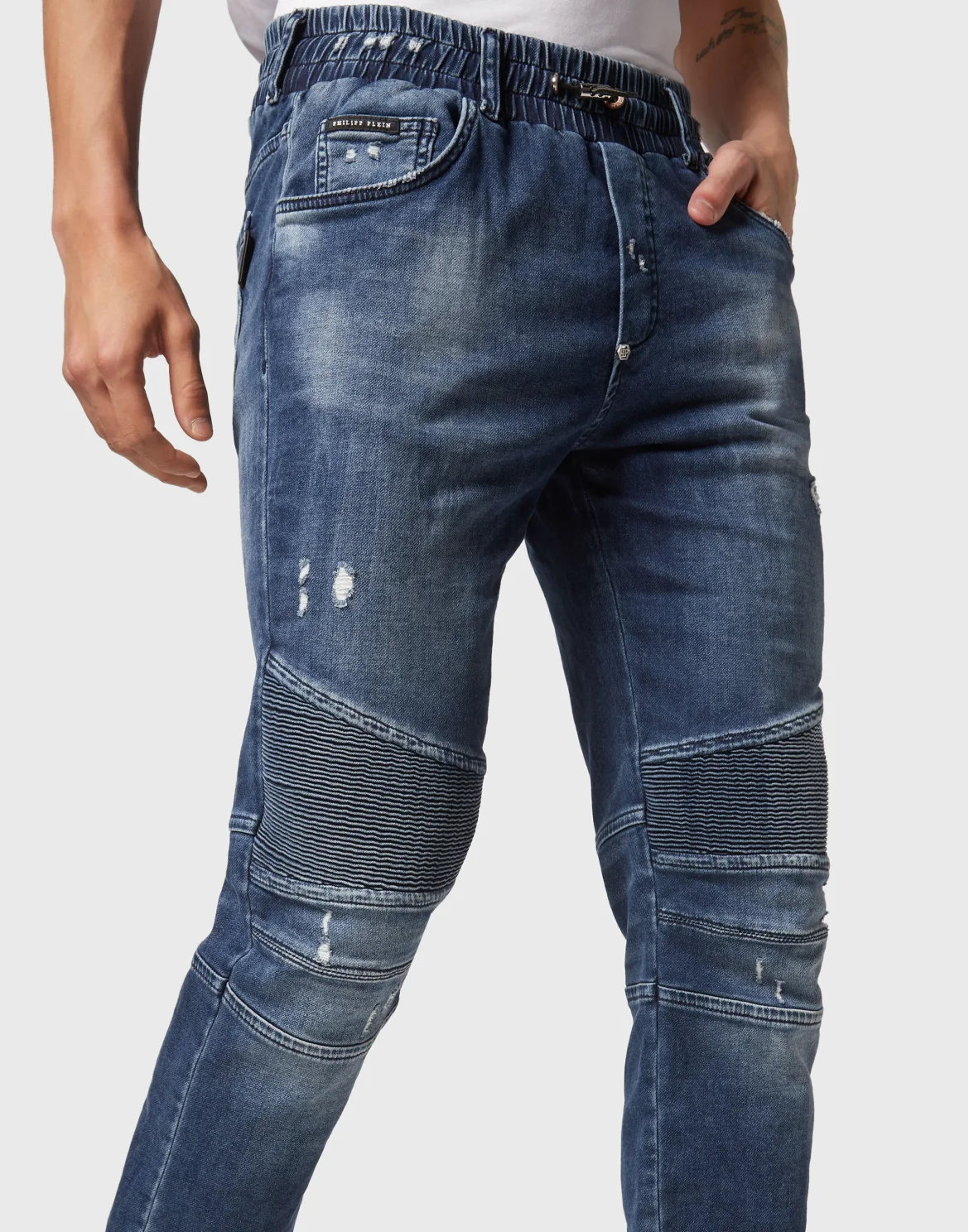 Denim Jogging Trousers, цвет: Синий