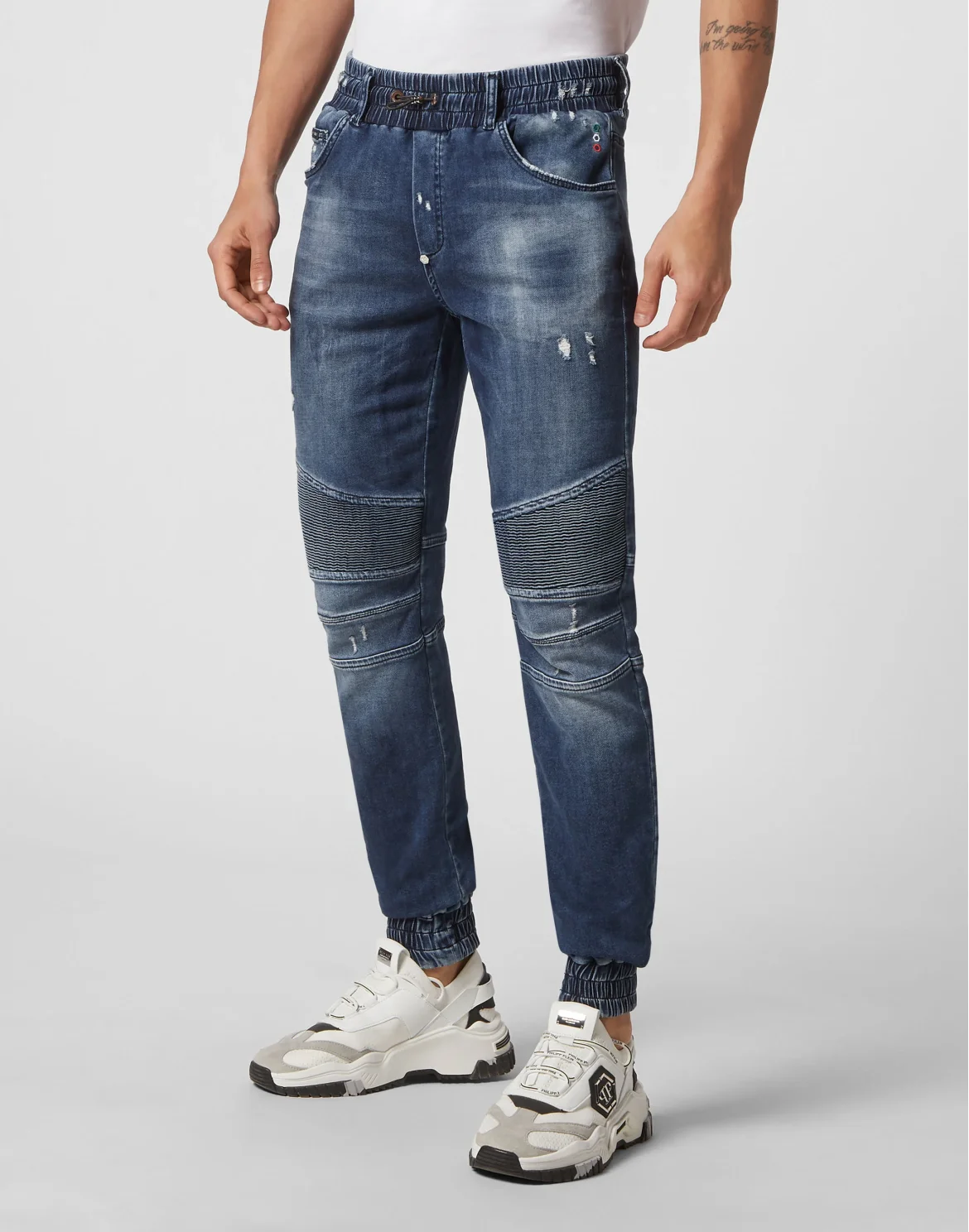 Denim Jogging Trousers, цвет: Синий