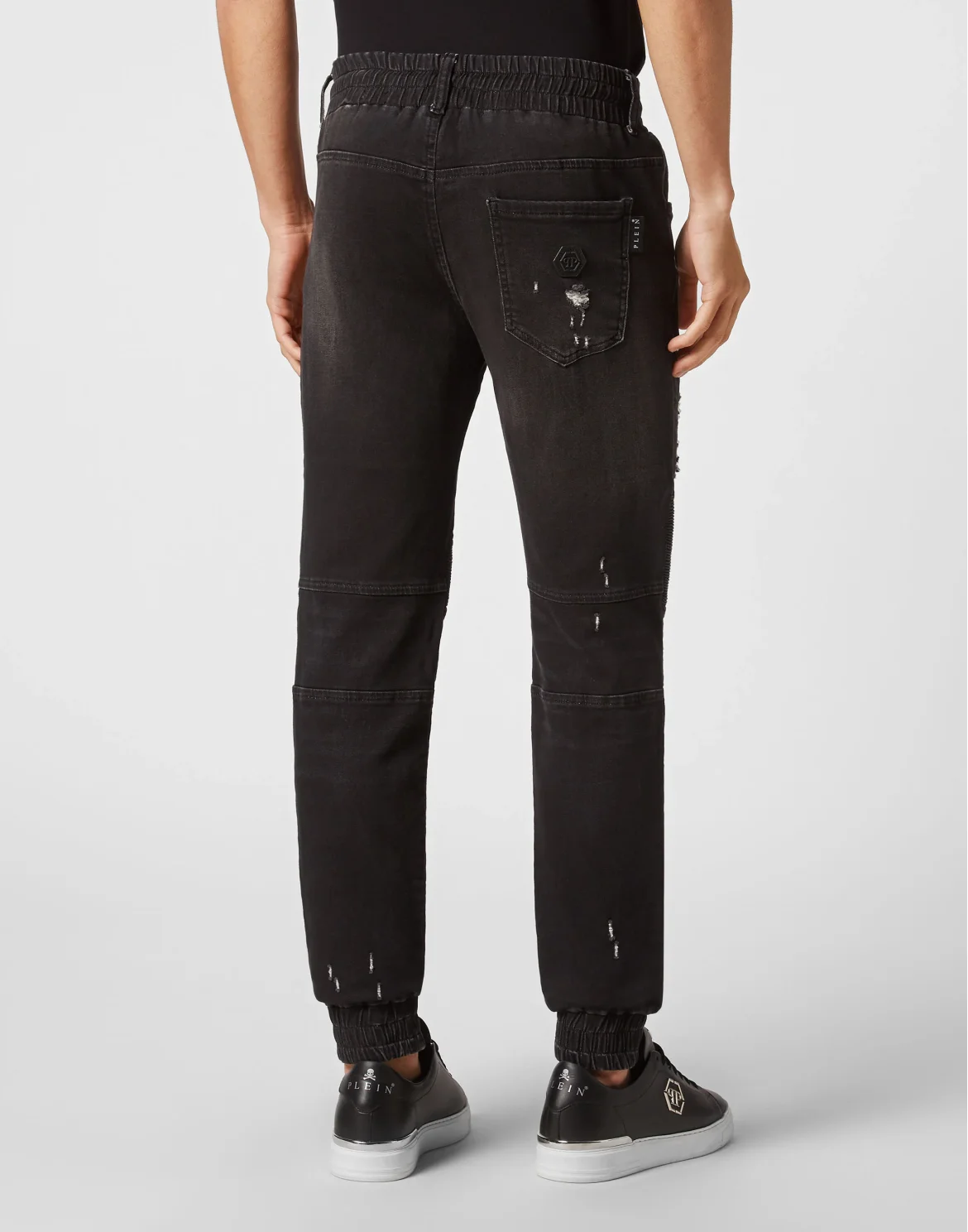 Denim Jogging Trousers, цвет: Черный