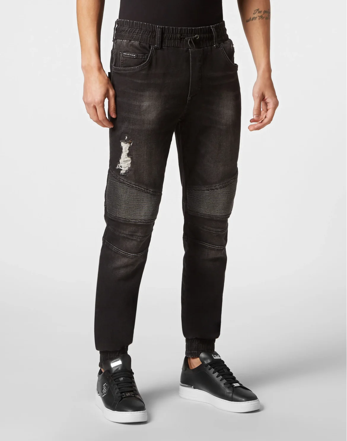 Denim Jogging Trousers, цвет: Черный