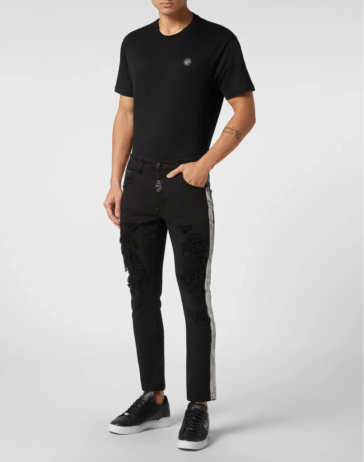 Denim Trousers Skinny Fit, цвет: Черный