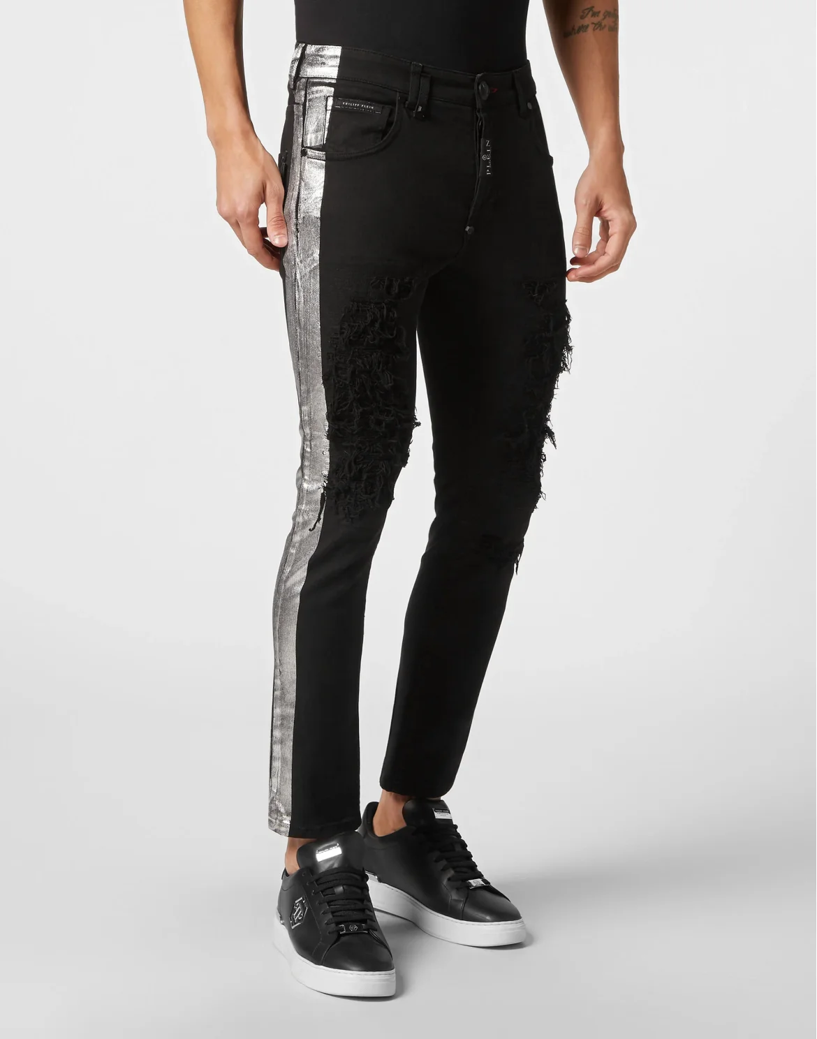 Denim Trousers Skinny Fit, цвет: Черный
