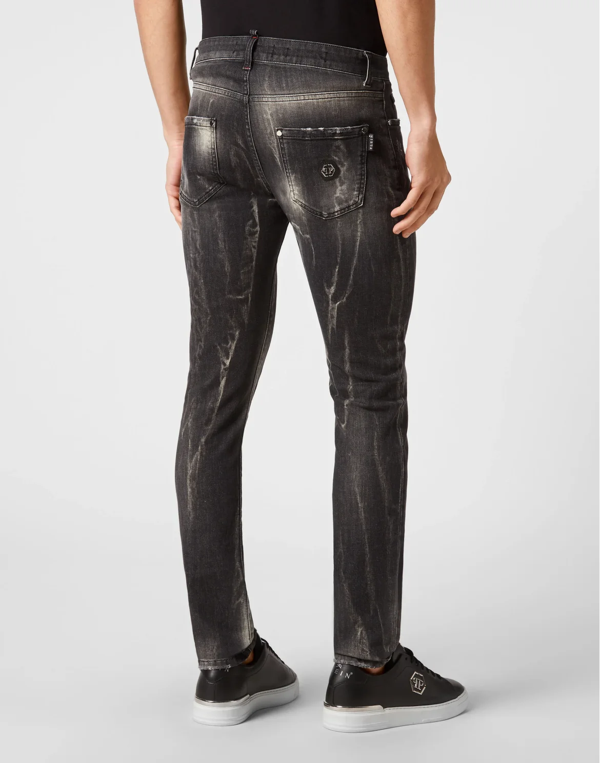 Denim Trousers Super Straight Cut Fit Skull&Bones, цвет: Серый