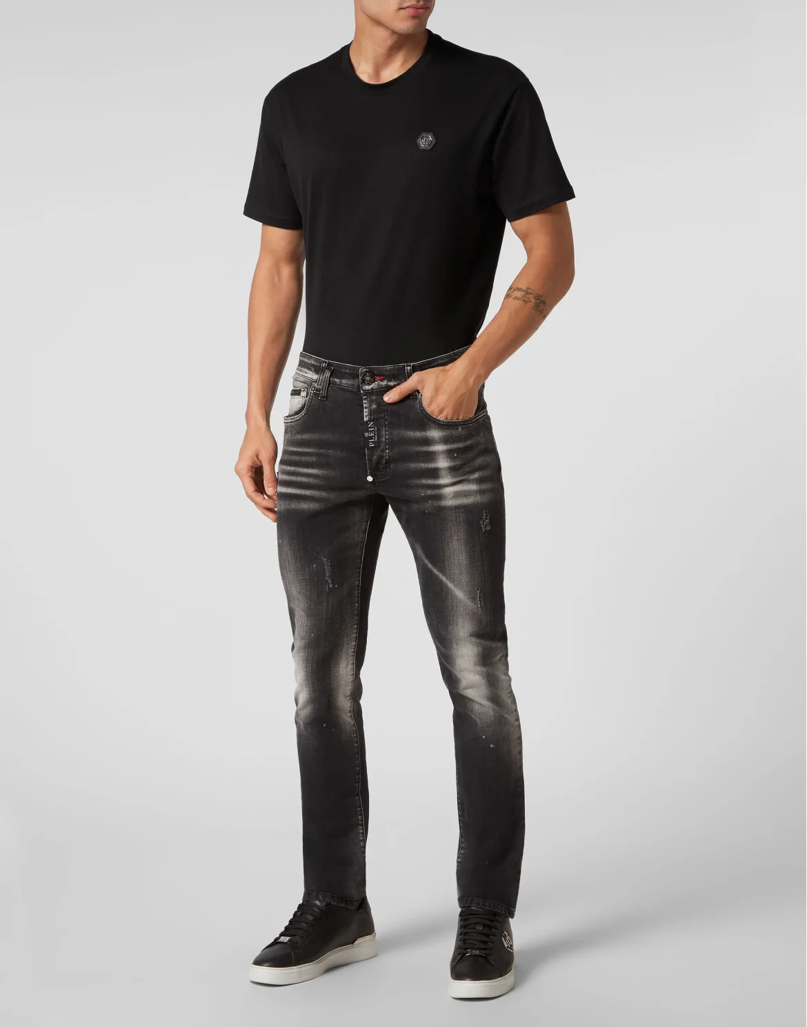 Denim Trousers Super Straight Cut Fit, цвет: Черный