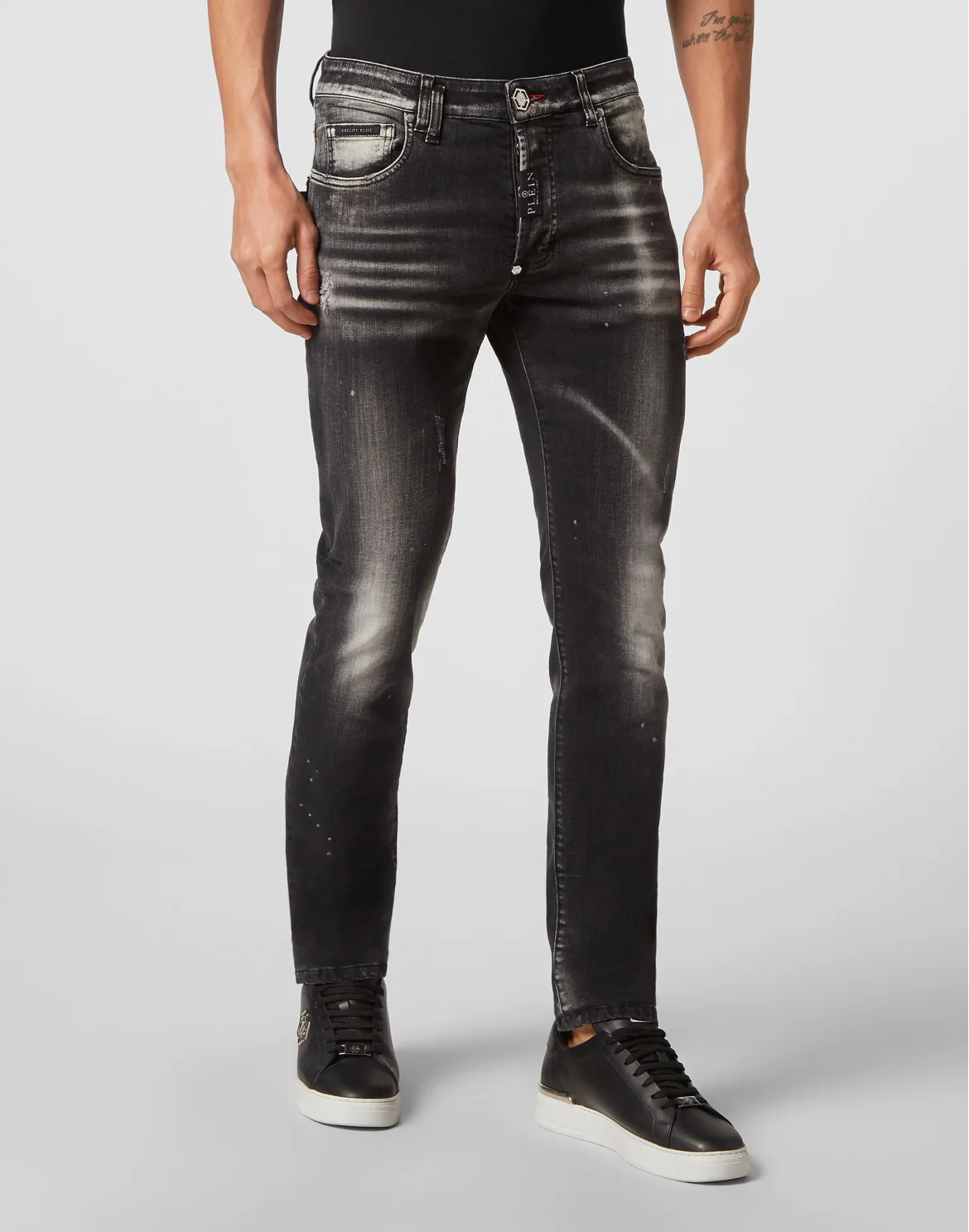 Denim Trousers Super Straight Cut Fit, цвет: Черный