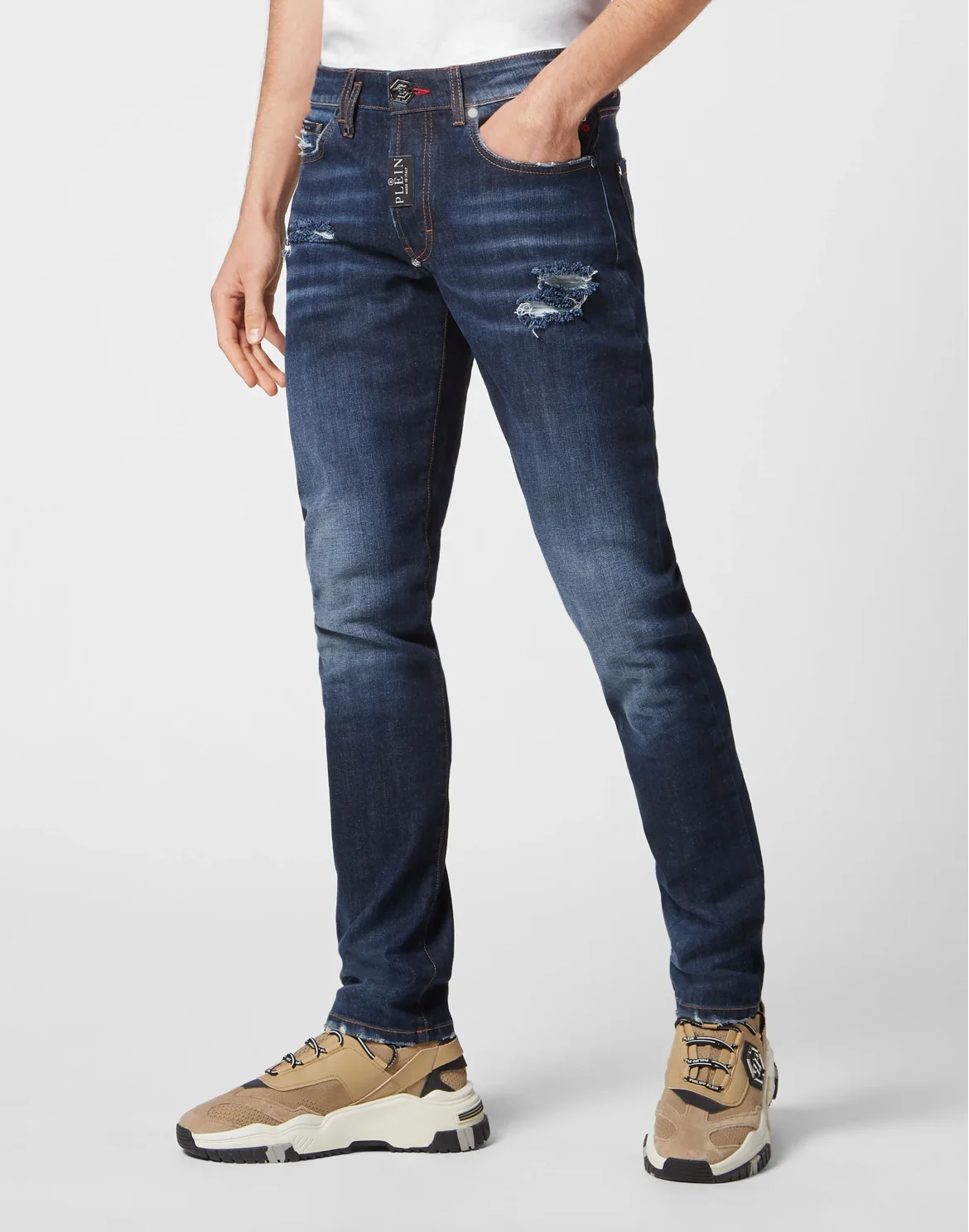 Denim Trousers Super Straight Cut Fit, цвет: Синий