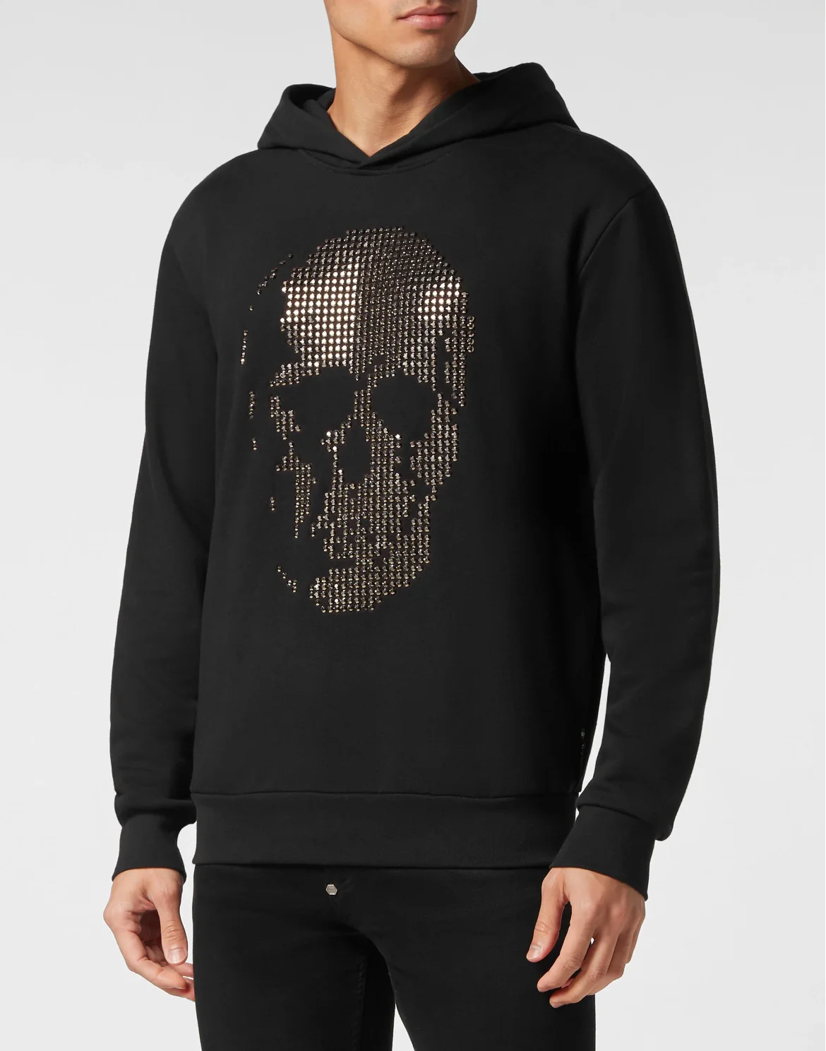 Hoodie Sweatshirt Skull strass, цвет: Черный