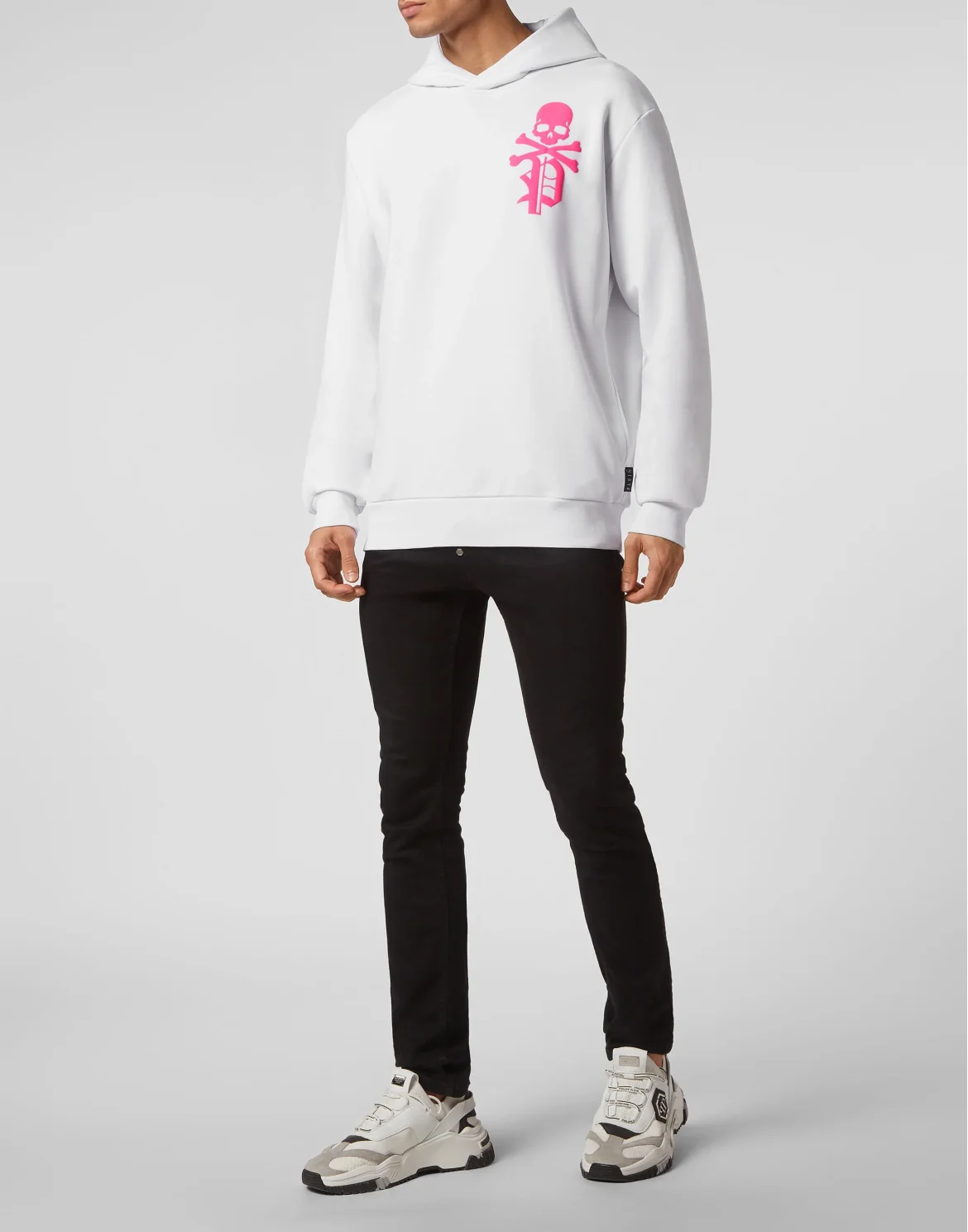 Hoodie Sweatshirt Gothic Plein, цвет: Белый
