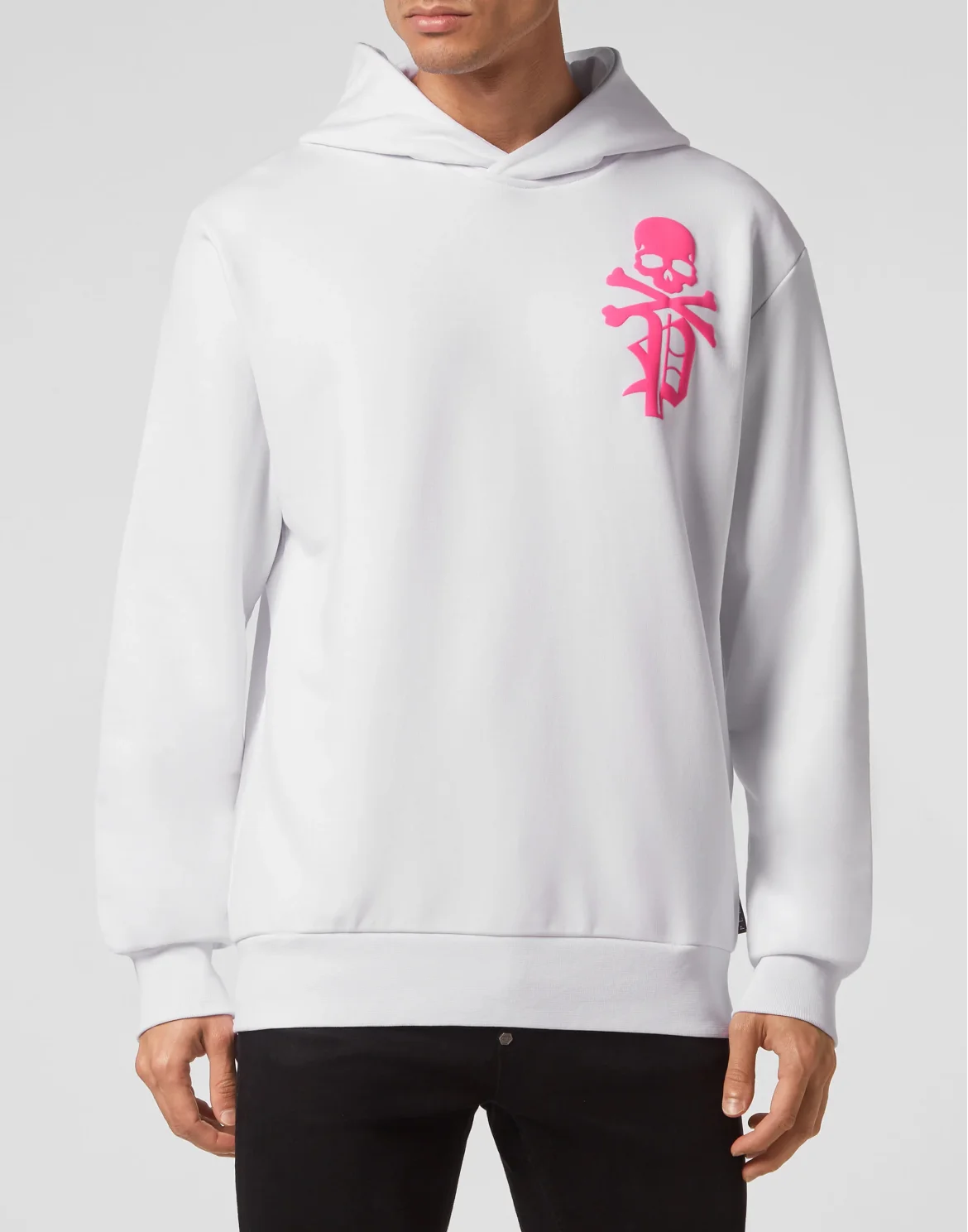 Hoodie Sweatshirt Gothic Plein, цвет: Белый