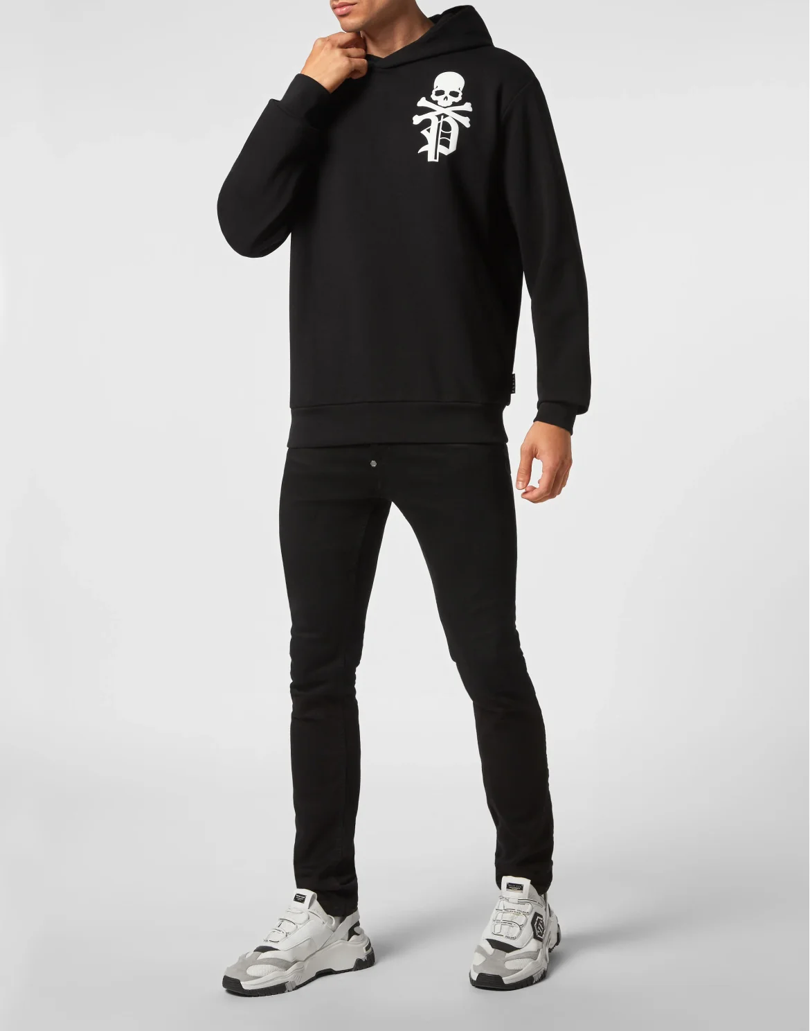 Hoodie Sweatshirt Gothic Plein, цвет: Черный