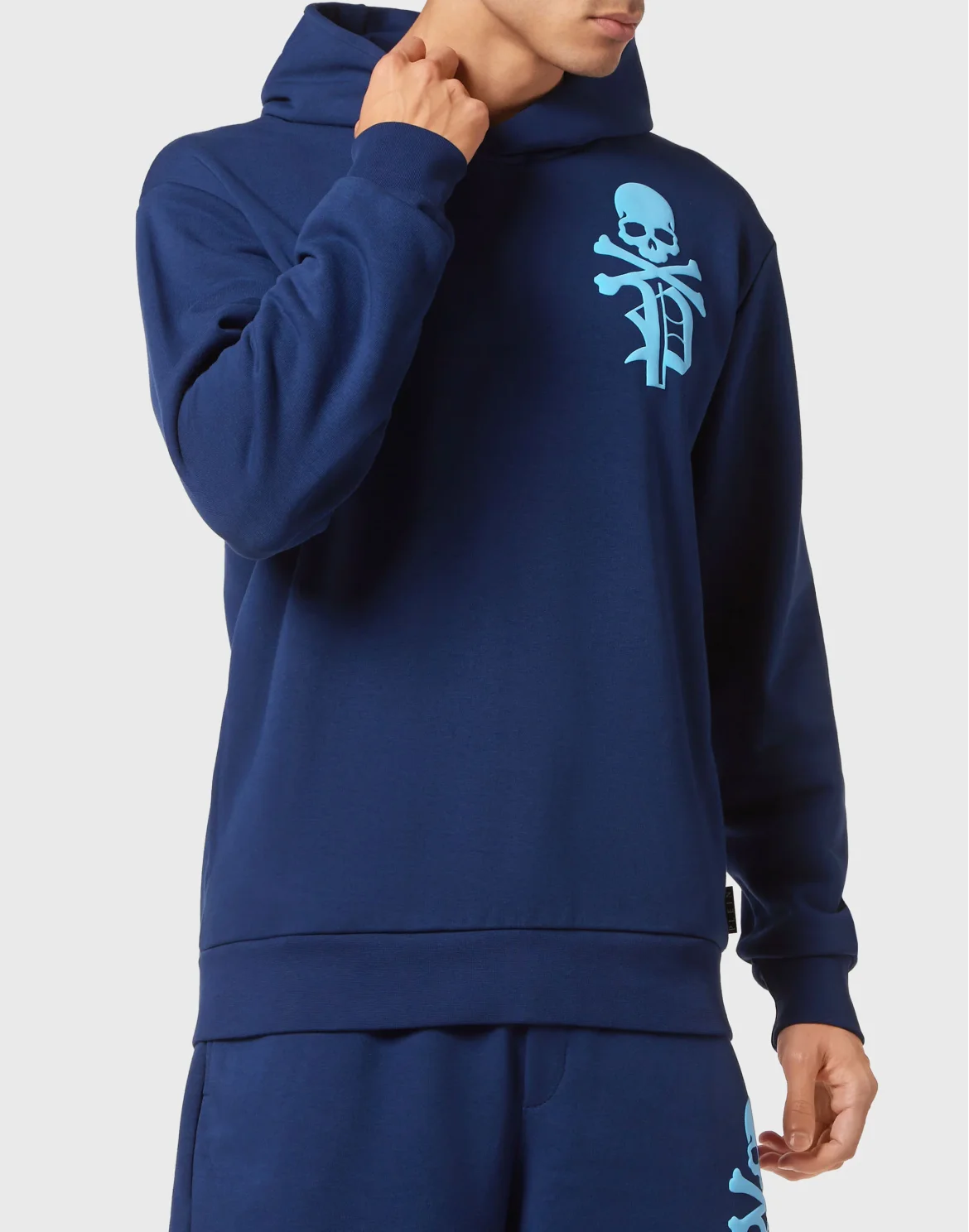 Hoodie Sweatshirt Gothic Plein, цвет: Синий