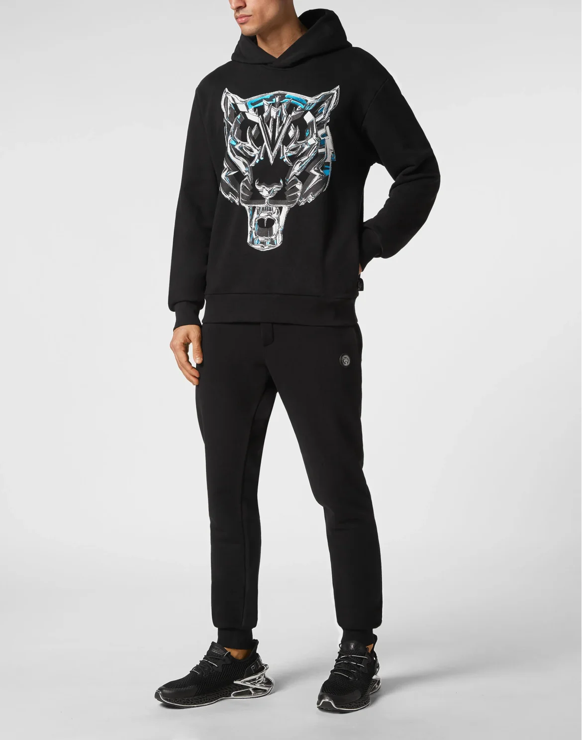Hoodie Sweatshirt Chrome Tiger, цвет: Черный