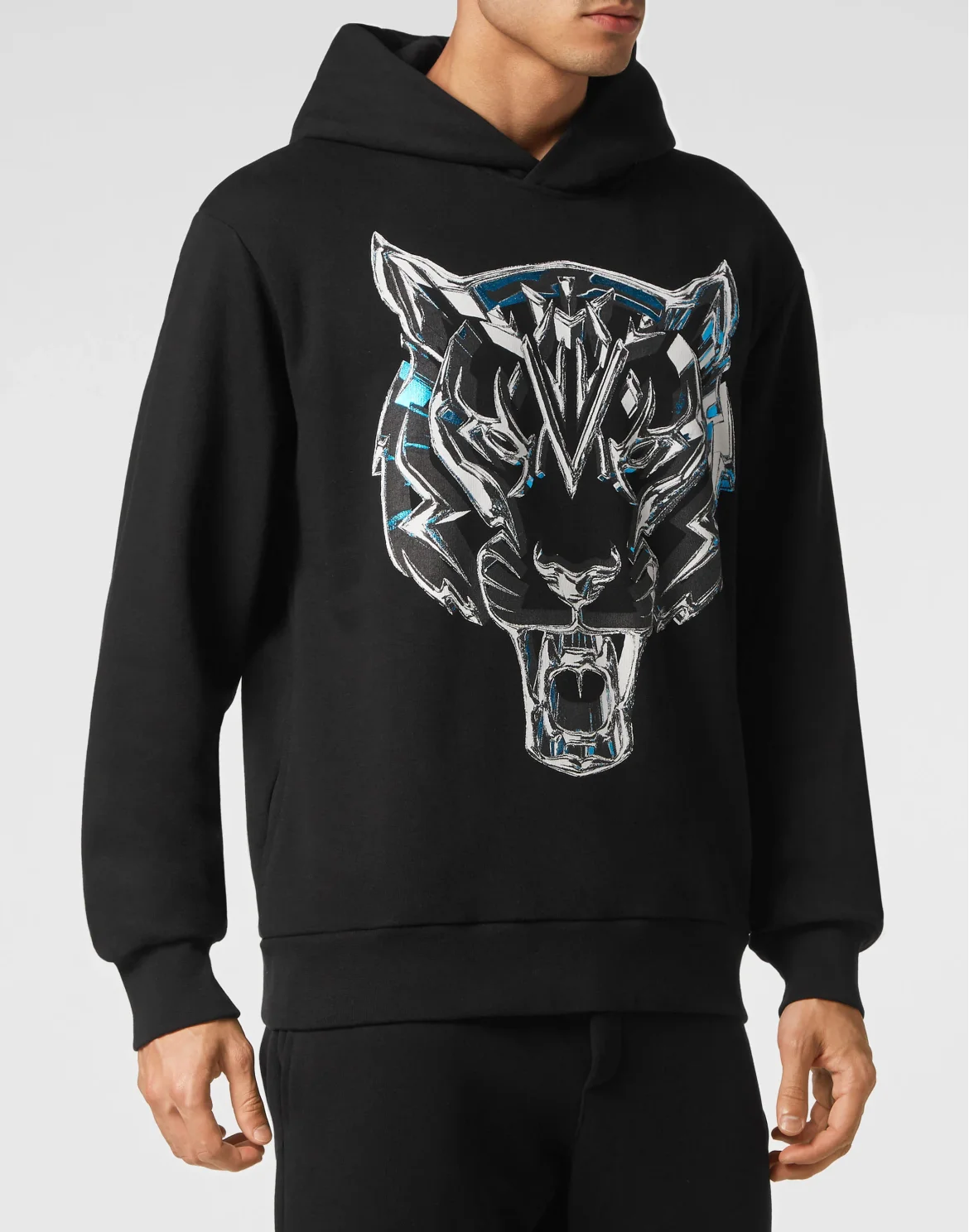 Hoodie Sweatshirt Chrome Tiger, цвет: Черный