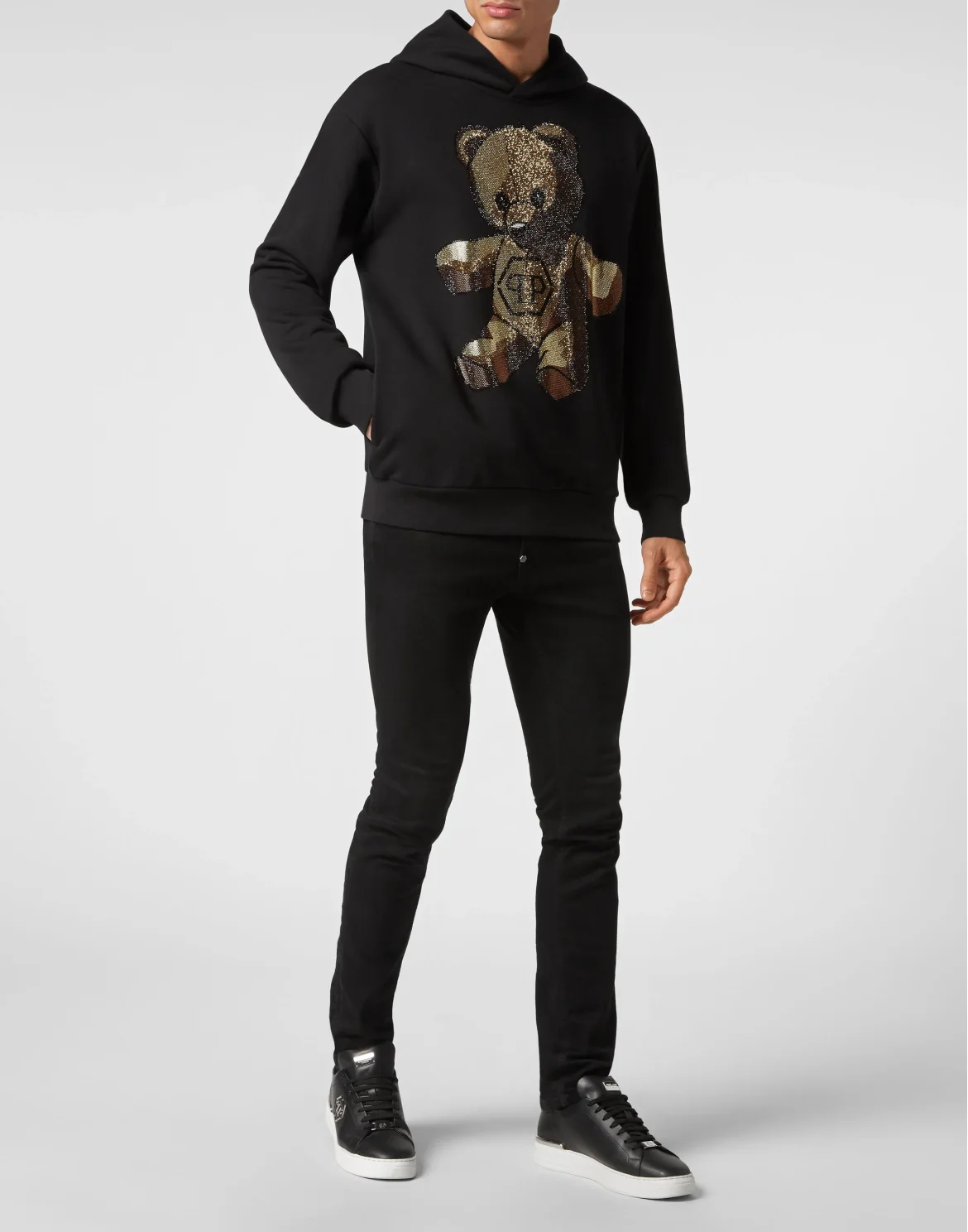 Hoodie Sweatshirt Teddy Bear, цвет: Черный