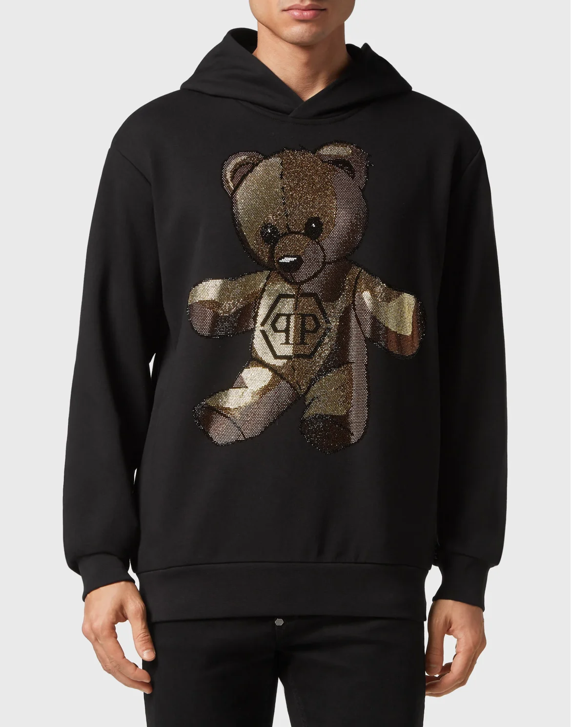 Hoodie Sweatshirt Teddy Bear, цвет: Черный