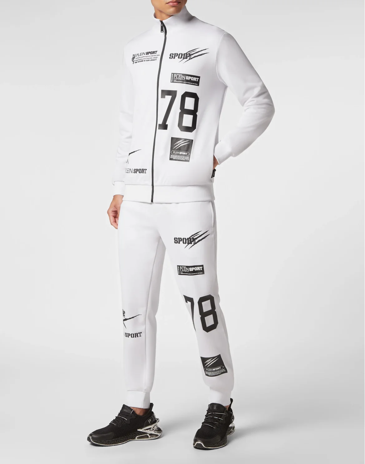 Jogging Tracksuit: Top/Trousers Multilogo, цвет: Белый
