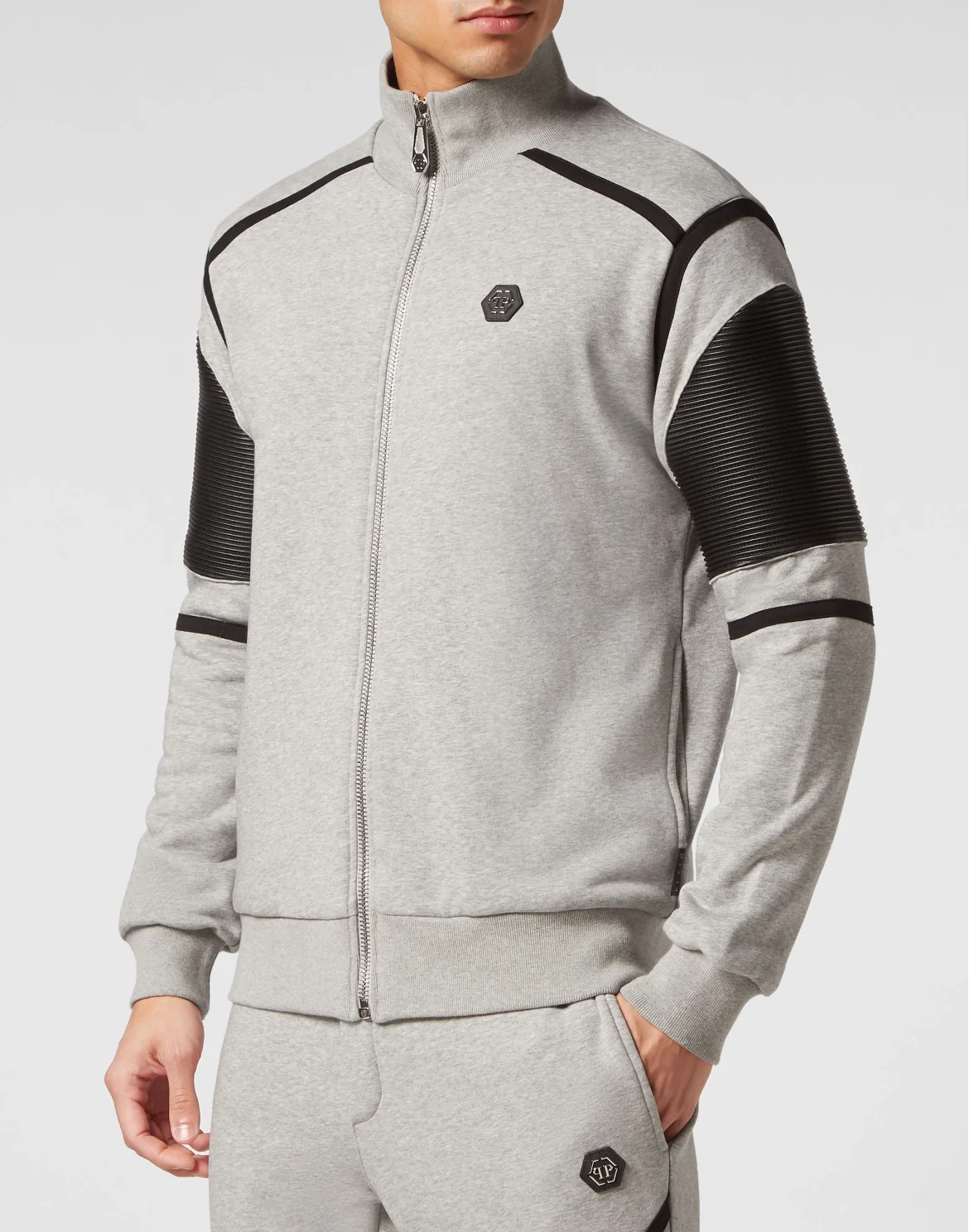 Jogging Tracksuit: Top/Trousers Constructed, цвет: Серый