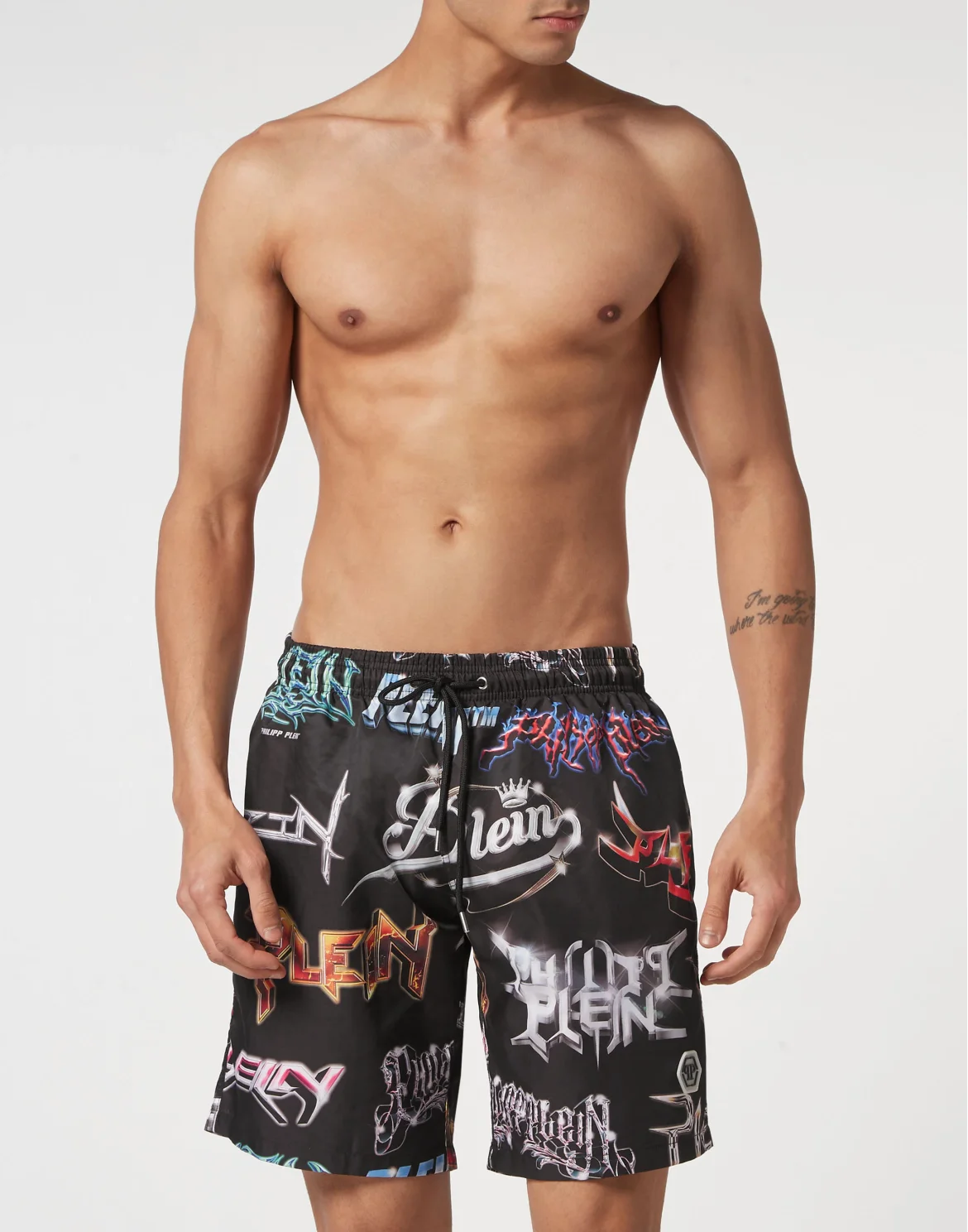 Long Swim-Trunks Logos, цвет: Черный