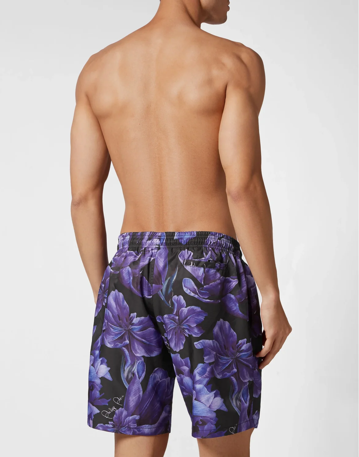 Long Swim-Trunks Flowers, цвет: Черный