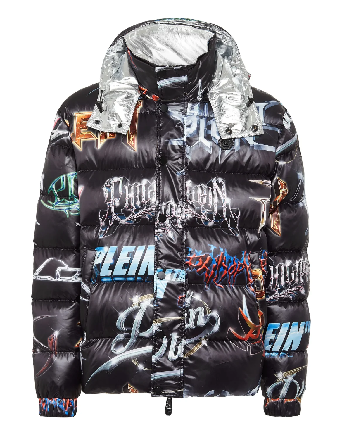 Nylon Puffer Jacket Lettering, цвет: Черный