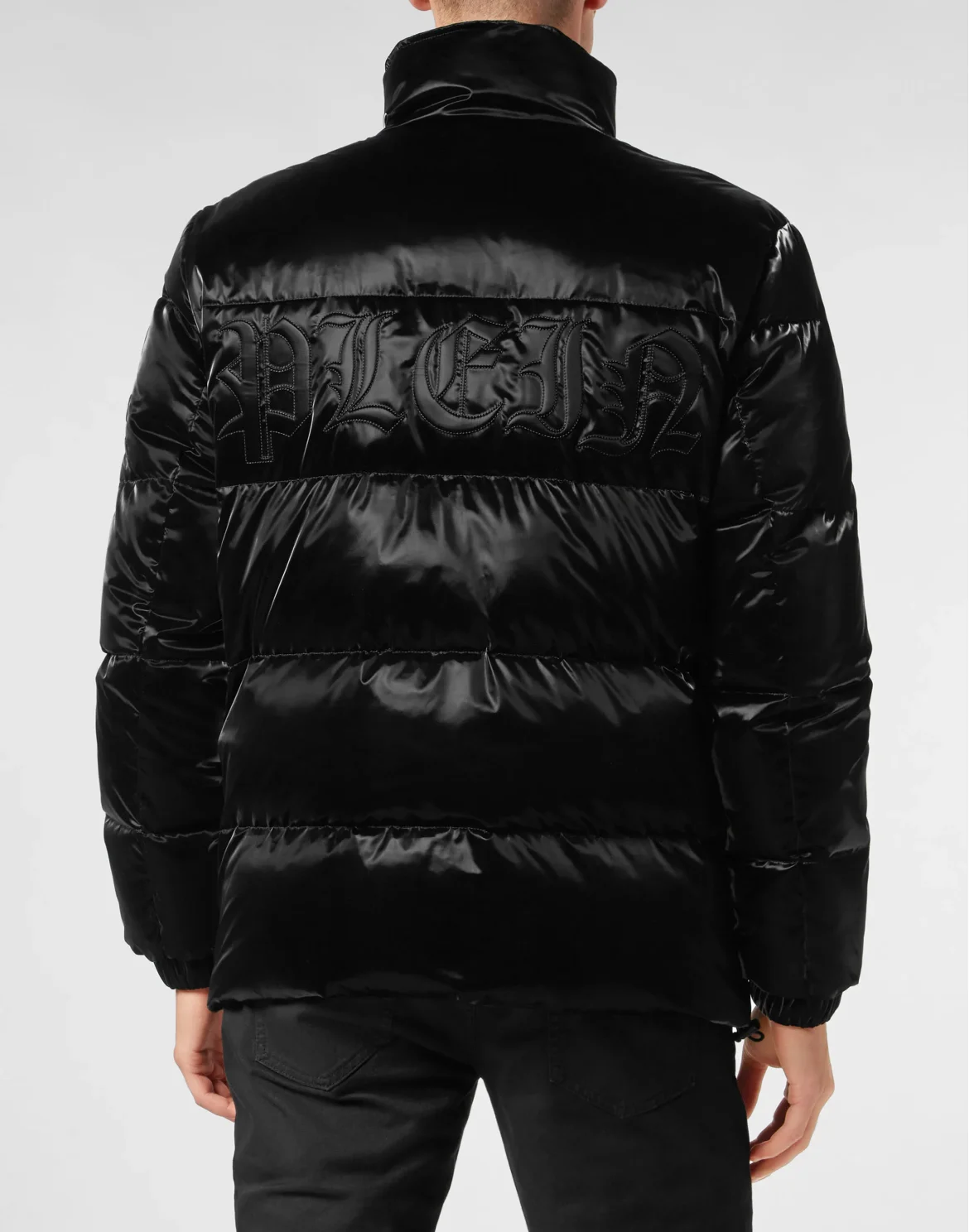 Nylon Puffer Jacket Gothic Plein, цвет: Черный