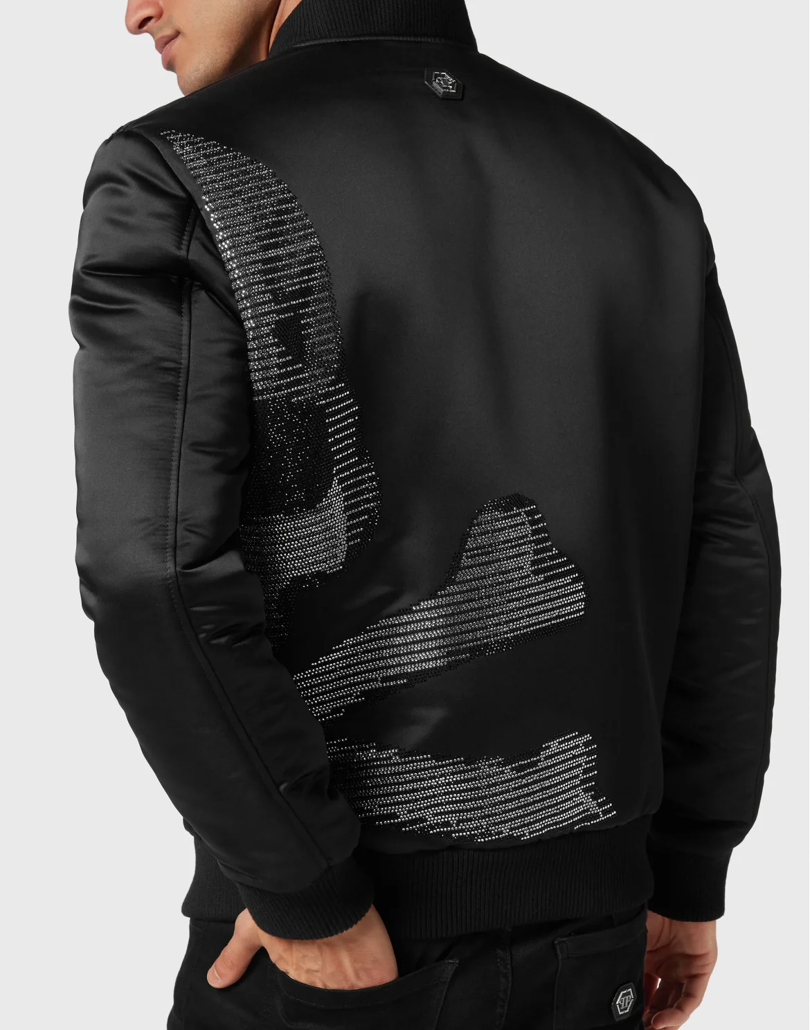 Satin Bomber Skull&Bones, цвет: Черный