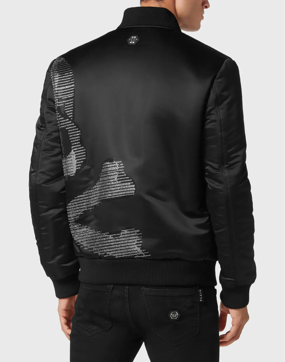Satin Bomber Skull&Bones, цвет: Черный