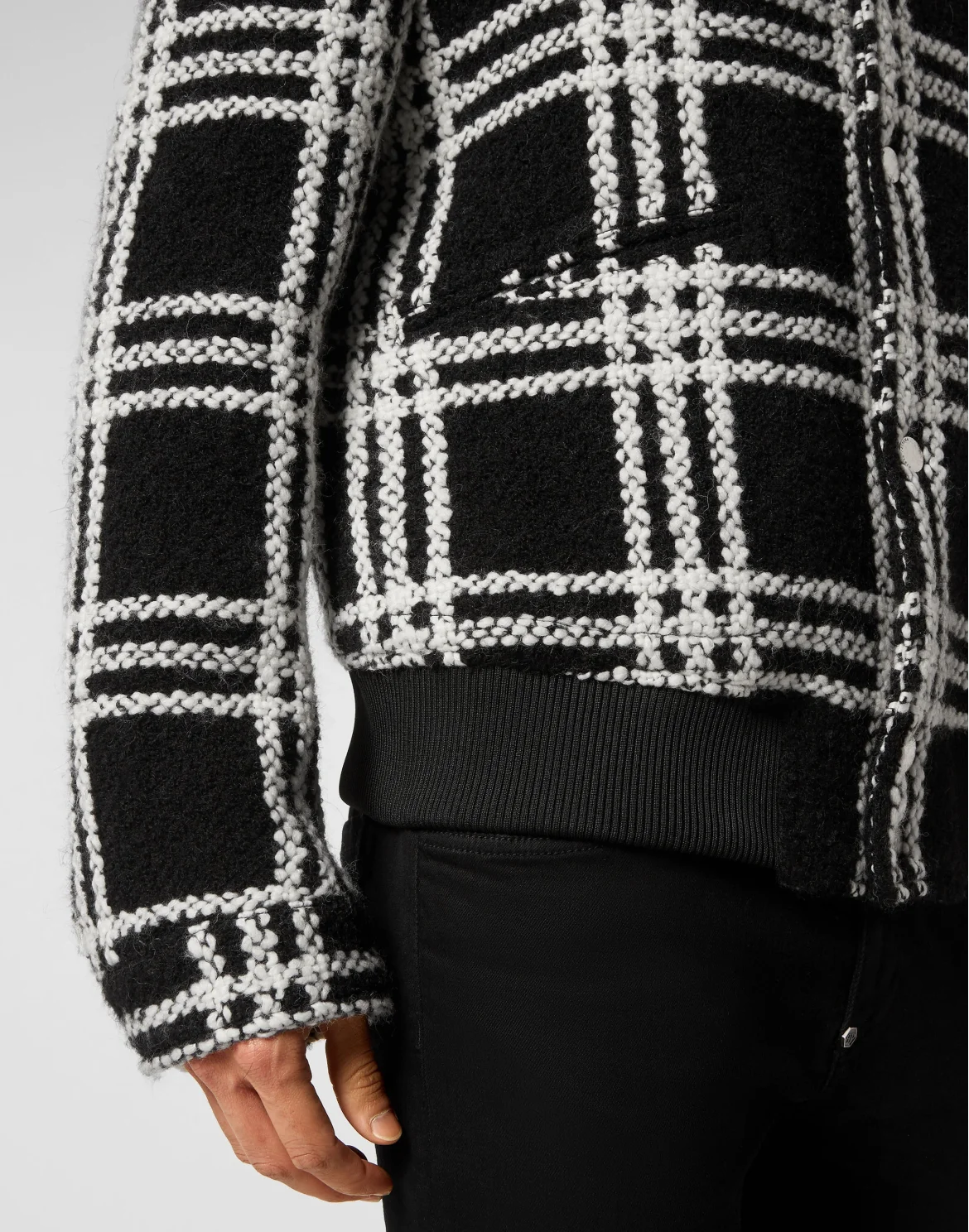 Alpaca Wool Bomber Gothic Plein, цвет: Черный