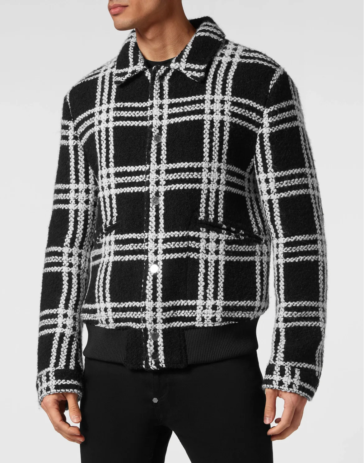 Alpaca Wool Bomber Gothic Plein, цвет: Черный