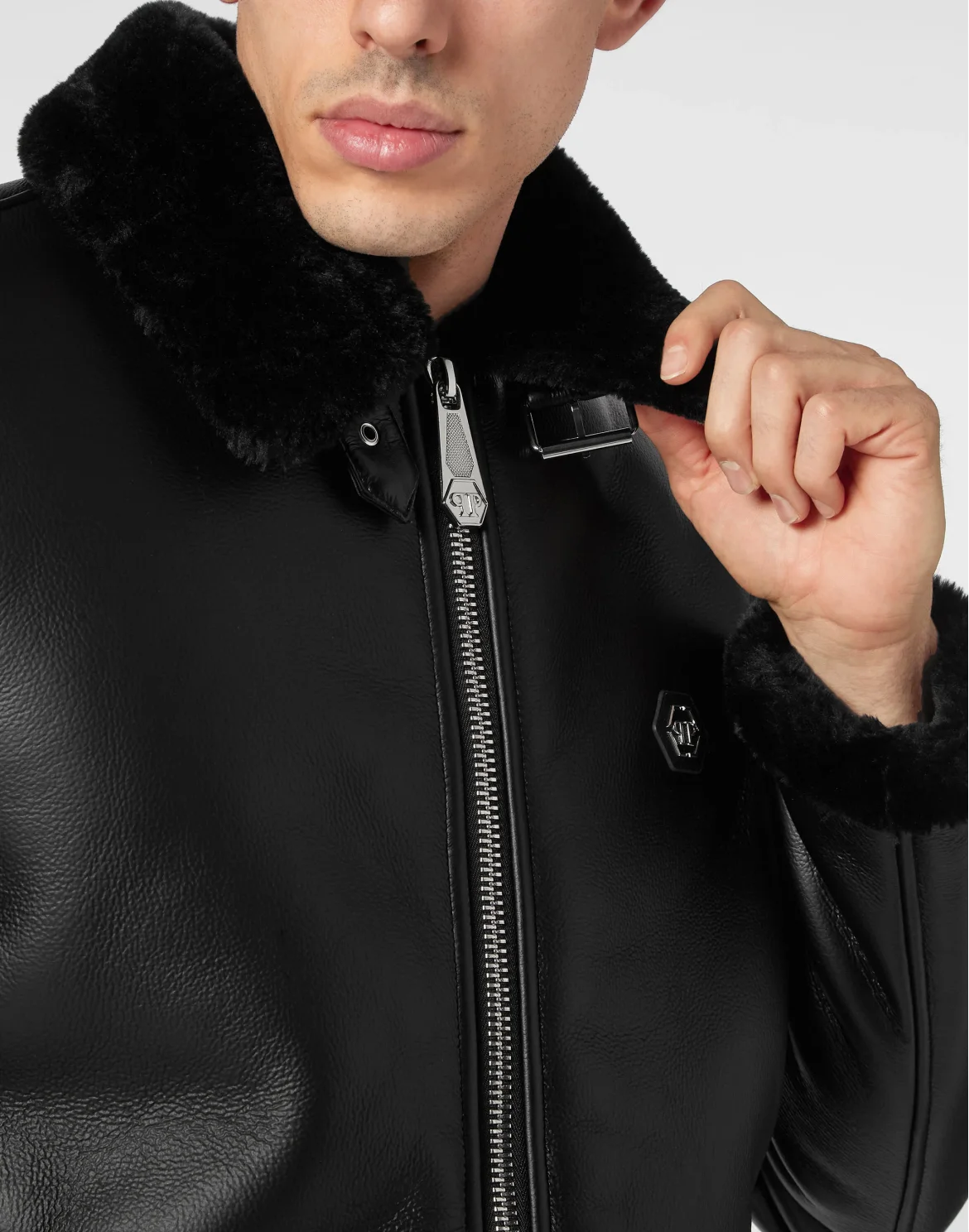 Eco Shearling Jacket, цвет: Черный