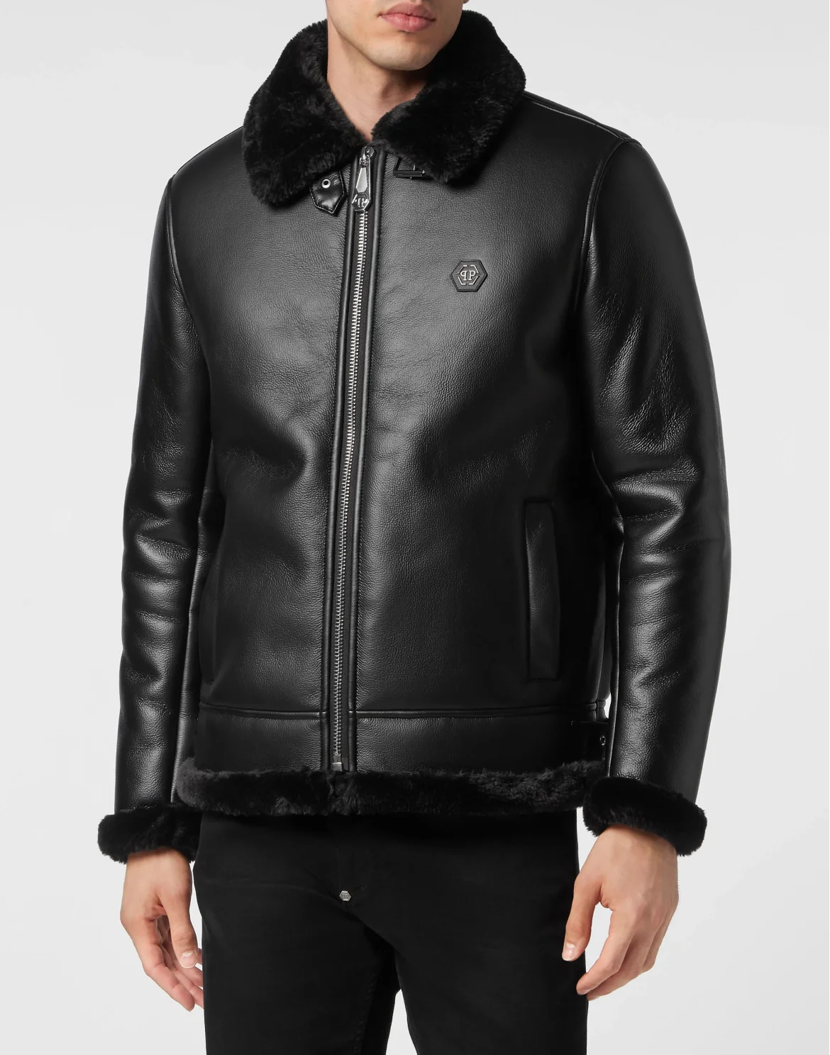 Eco Shearling Jacket, цвет: Черный